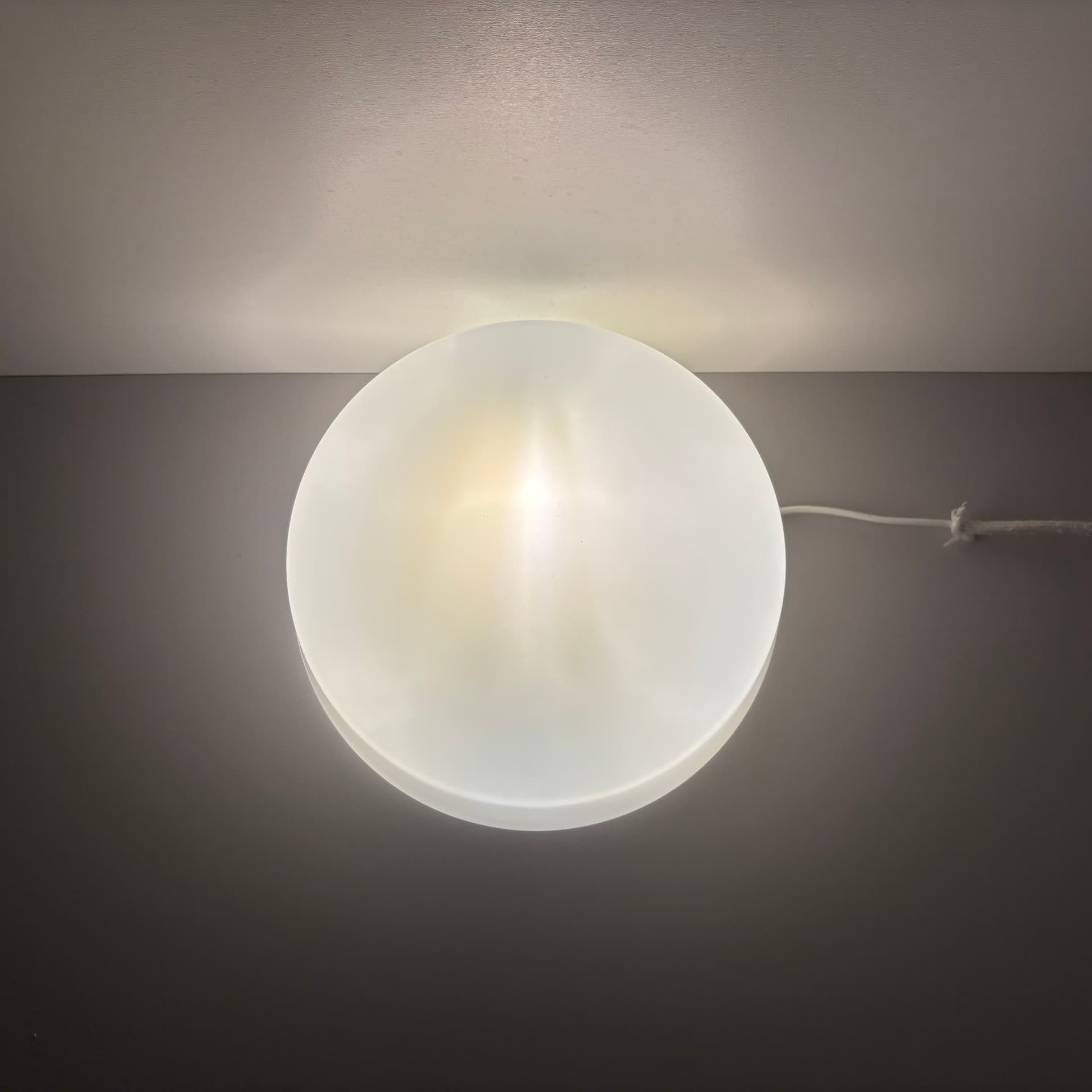 Pair of wall sconces Bauhaus, white glass, Germany, 1970s. - 228509