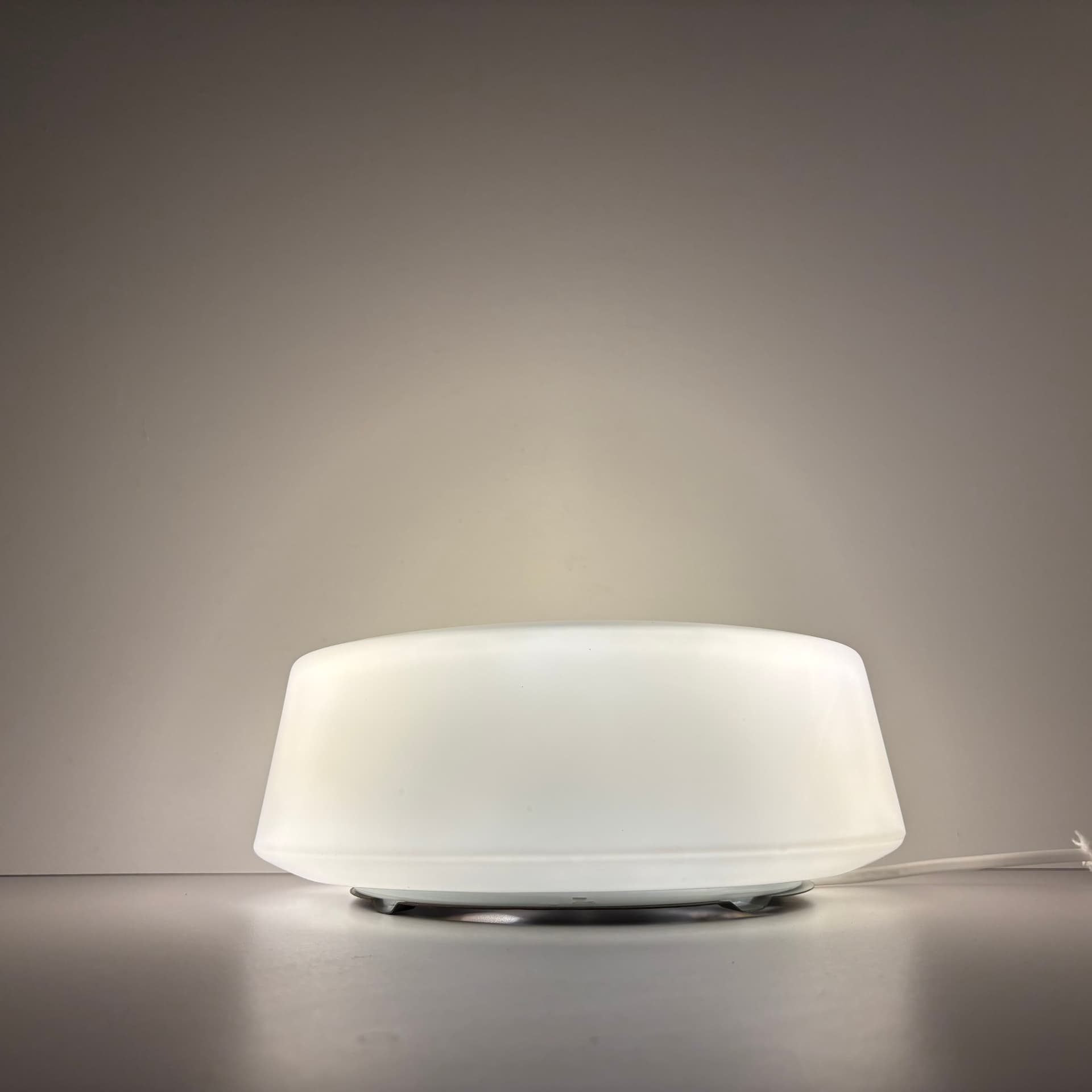 Pair of wall sconces Bauhaus, white glass, Germany, 1970s. - 228507