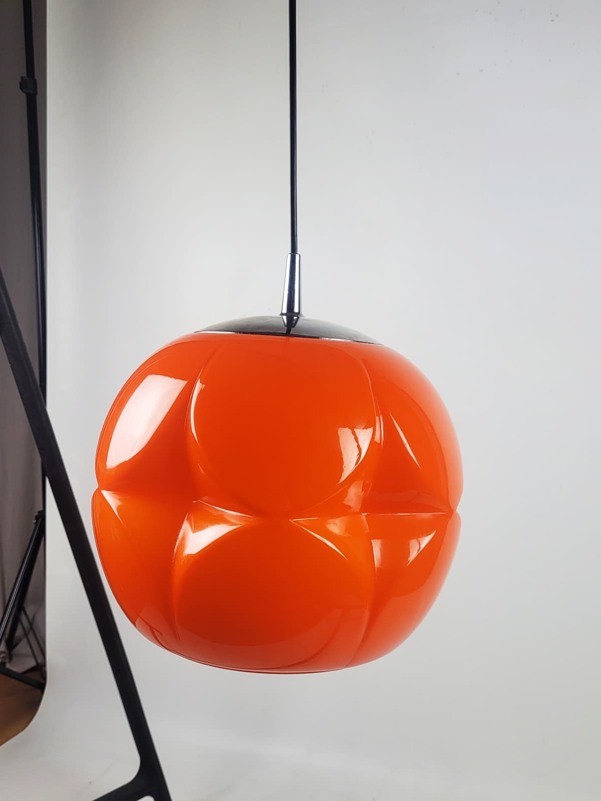 Lampa wisząca Artichoke, pomarańczowy, szkło, Peill & Putzler, Niemcy, lata 70. - 228594
