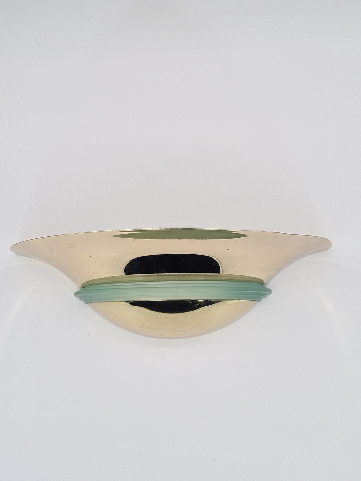 Kinkiet, złoty, metal, F&K Lighting, Niemcy, lata 70. - 228701