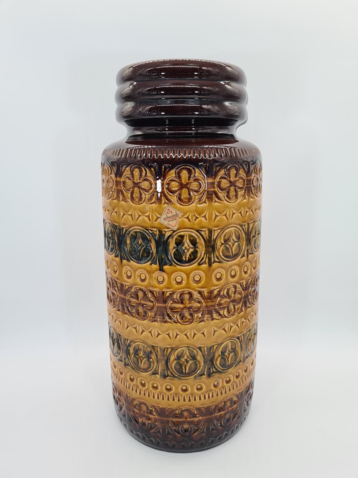 Vase 289-47, multicolor ceramic, Scheurich Keramik, Germany, 1970s. - 228764