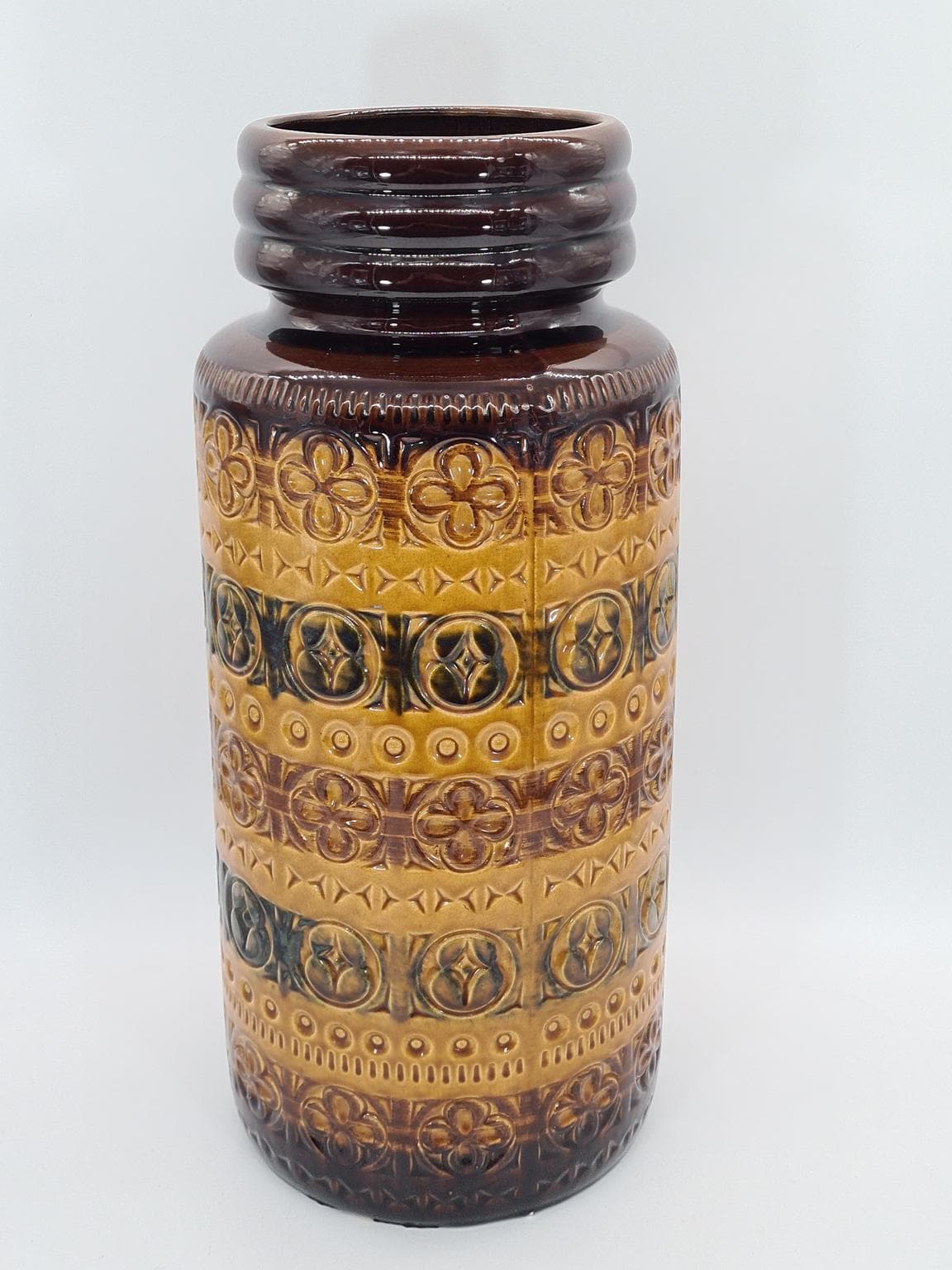Vase 289-47, multicolor ceramic, Scheurich Keramik, Germany, 1970s. - 228766