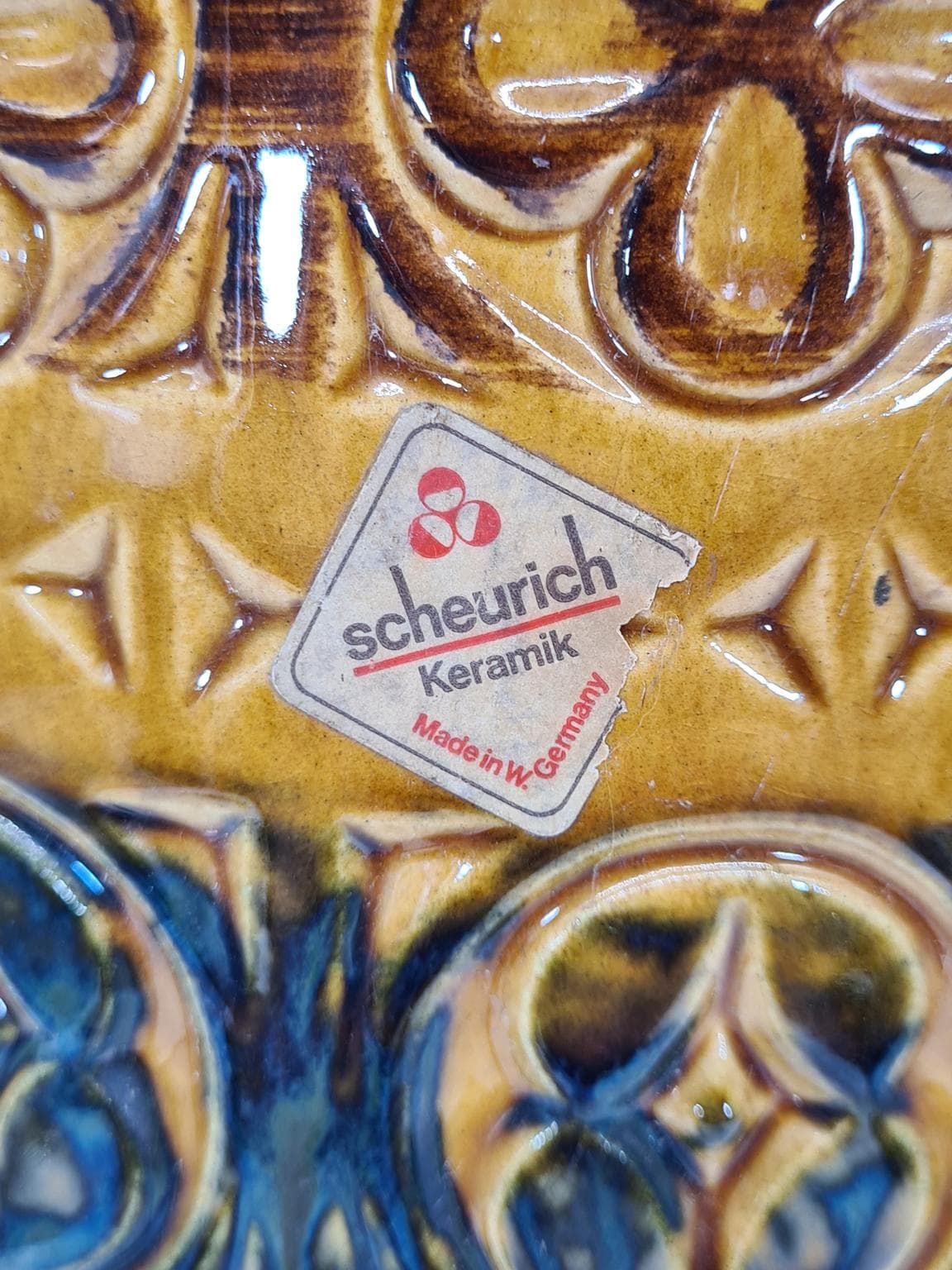 Vase 289-47, multicolor ceramic, Scheurich Keramik, Germany, 1970s. - 228770