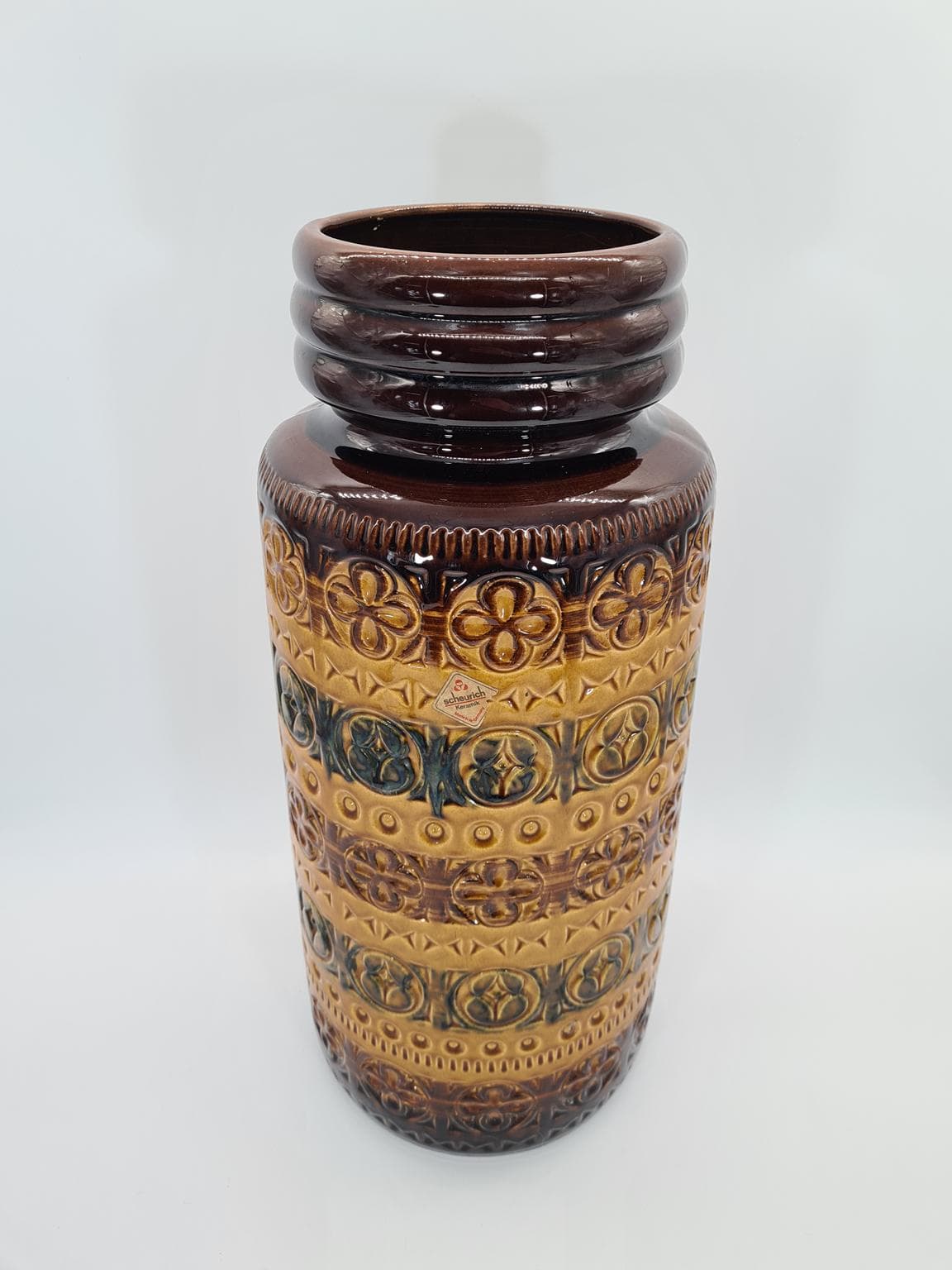Vase 289-47, multicolor ceramic, Scheurich Keramik, Germany, 1970s. - 228762