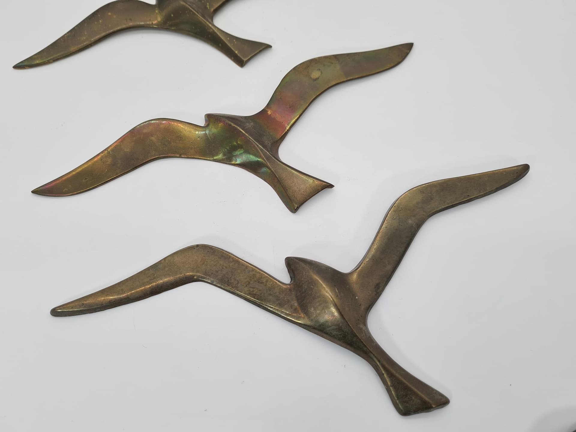 Set of Five Wall Decorations, gold brass, Norway, 1970s - 228792