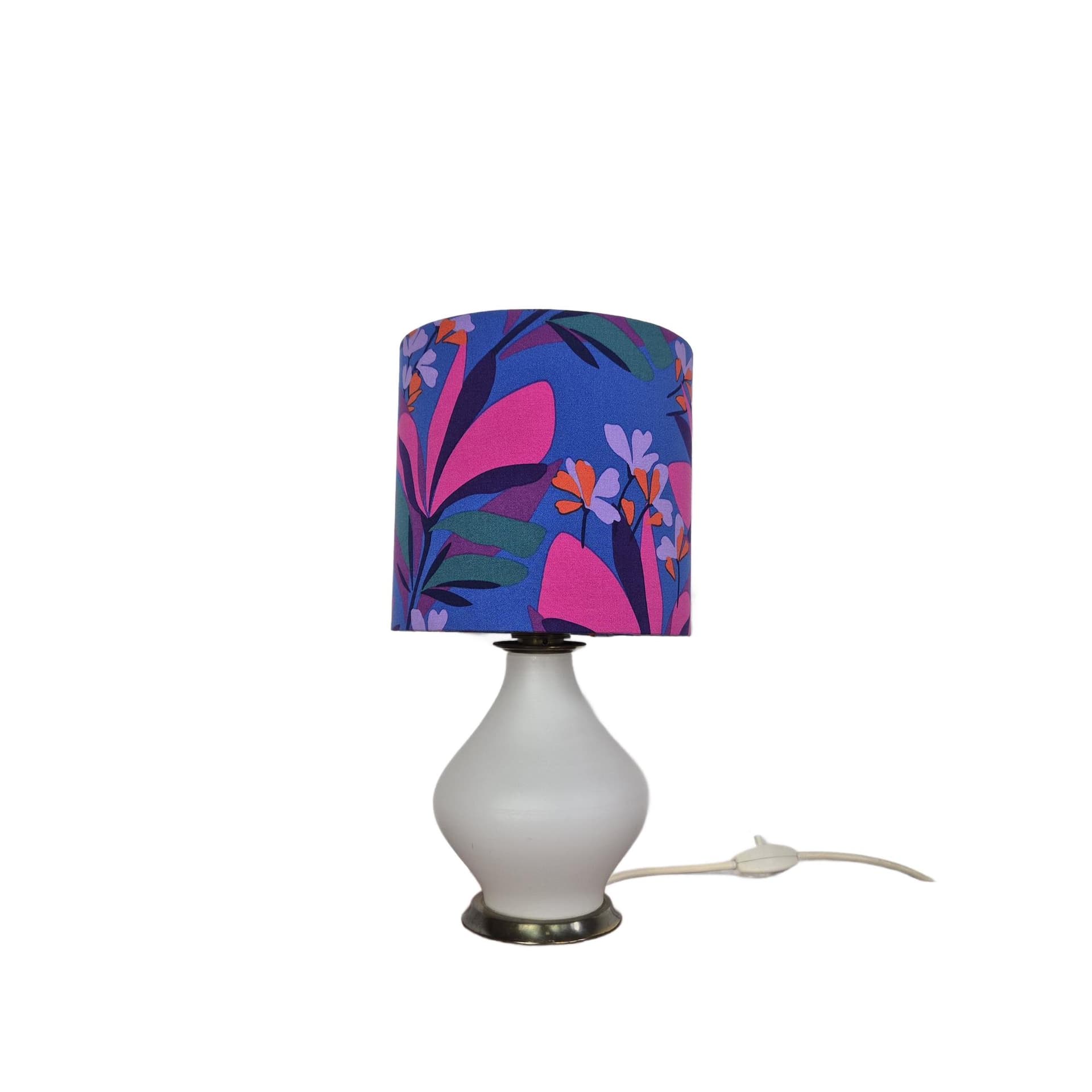 Lampka stołowa, multikolor, szkło, Niemcy, lata 70.