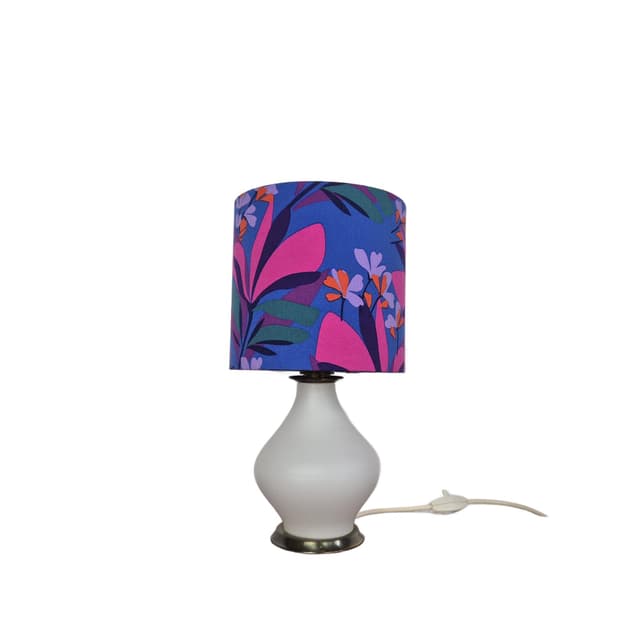 Lampka stołowa, multikolor, szkło, Niemcy, lata 70. - WYMIARY