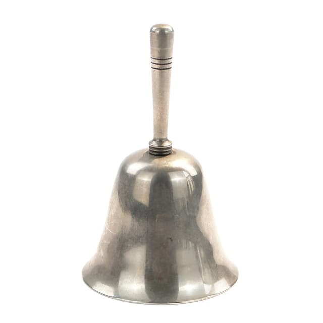 Dzwonek stołowy Art Deco, metal srebrny, Polska, lata 20. - WYMIARY