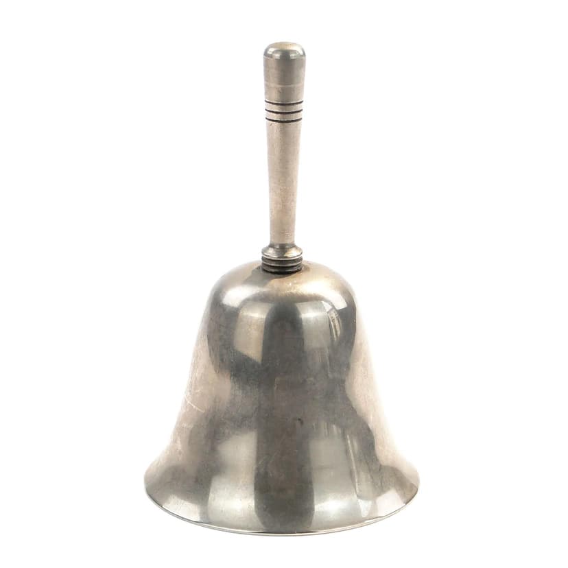 Dzwonek stołowy Art Deco, metal srebrny, Polska, lata 20.