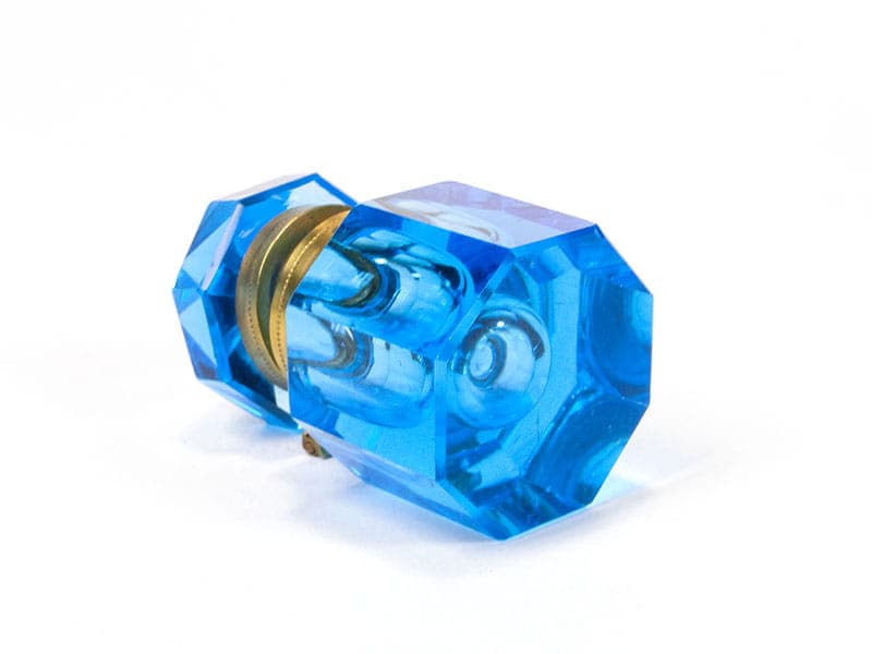 Inkwell Biedermeier, blue crystal, Austria, 19th c. - 229126