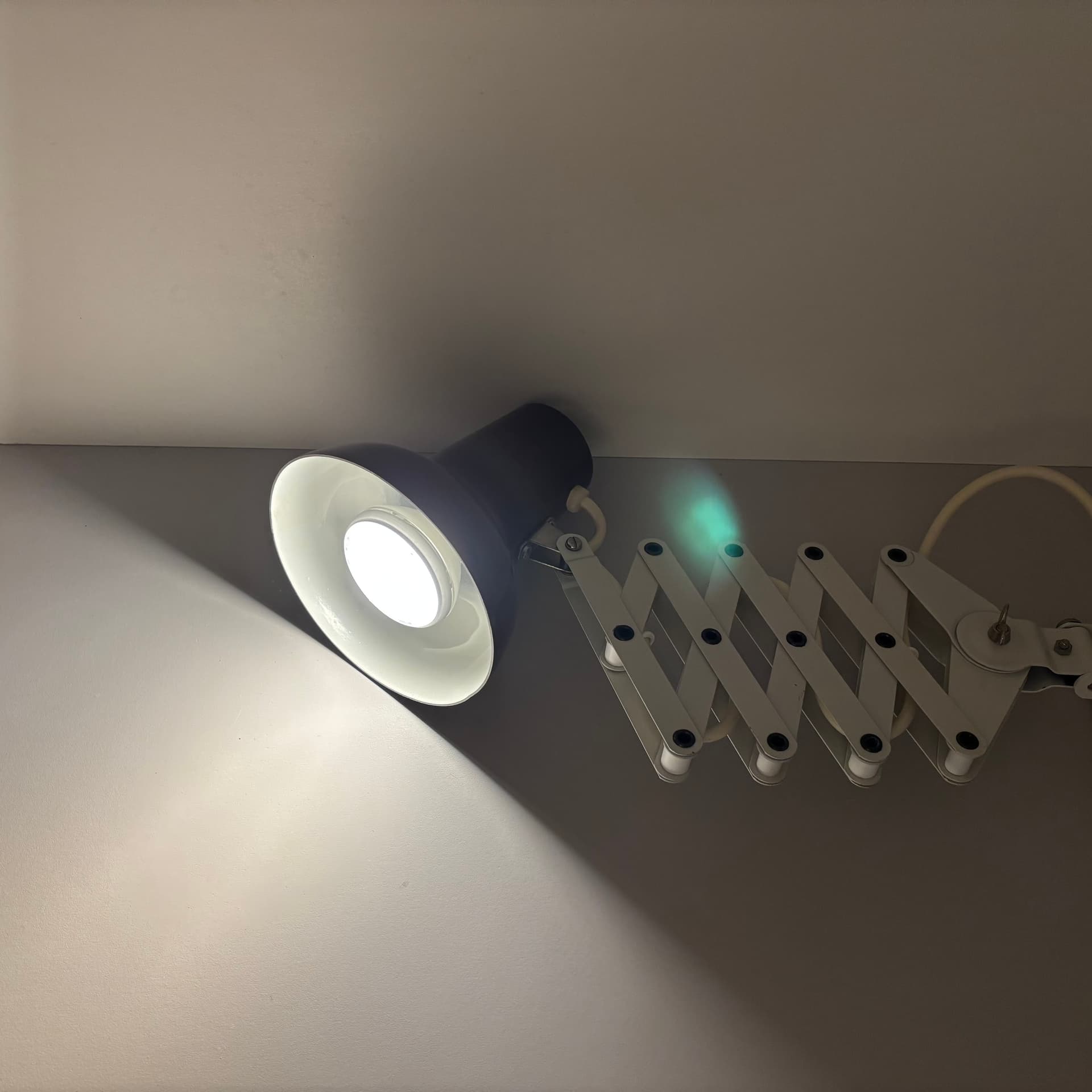 Kinkiet nożycowy, brązowy, aluminium, stal, Niemcy, lata 80. - 229228