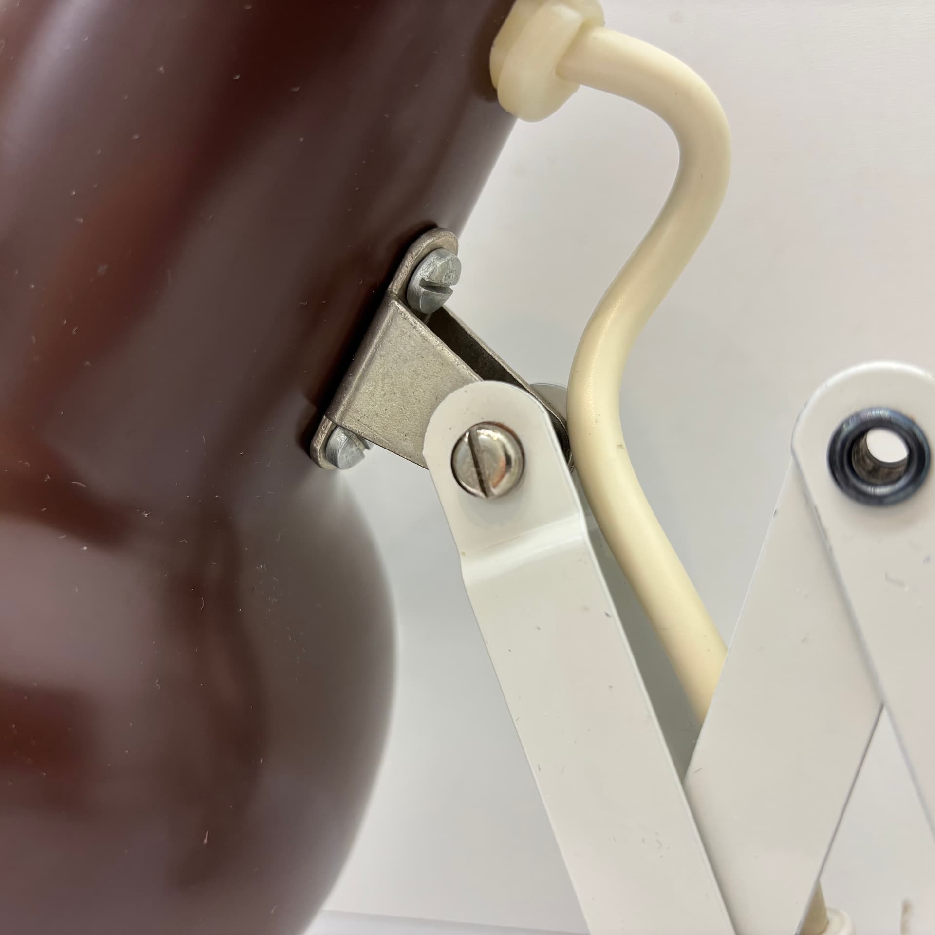 Kinkiet nożycowy, brązowy, aluminium, stal, Niemcy, lata 80. - 229222