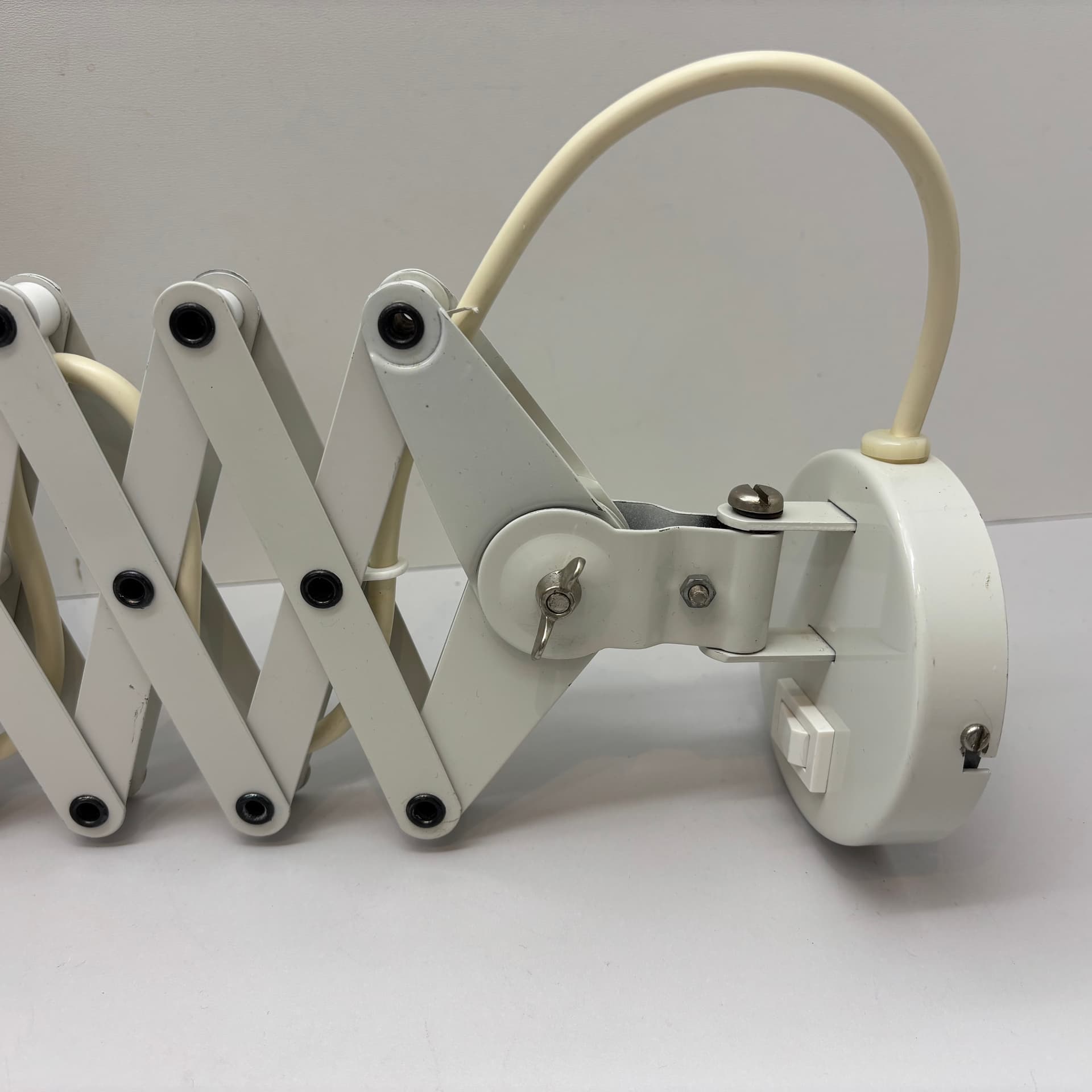 Kinkiet nożycowy, brązowy, aluminium, stal, Niemcy, lata 80. - 229225