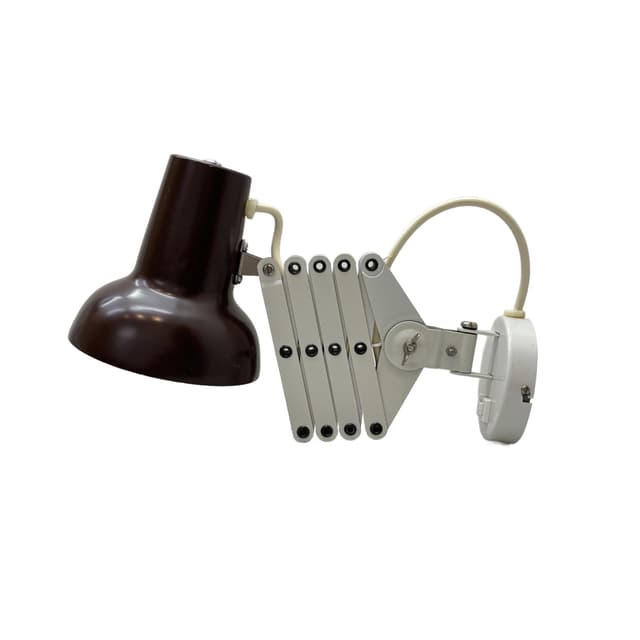 Kinkiet nożycowy, brązowy, aluminium, stal, Niemcy, lata 80. - WYMIARY