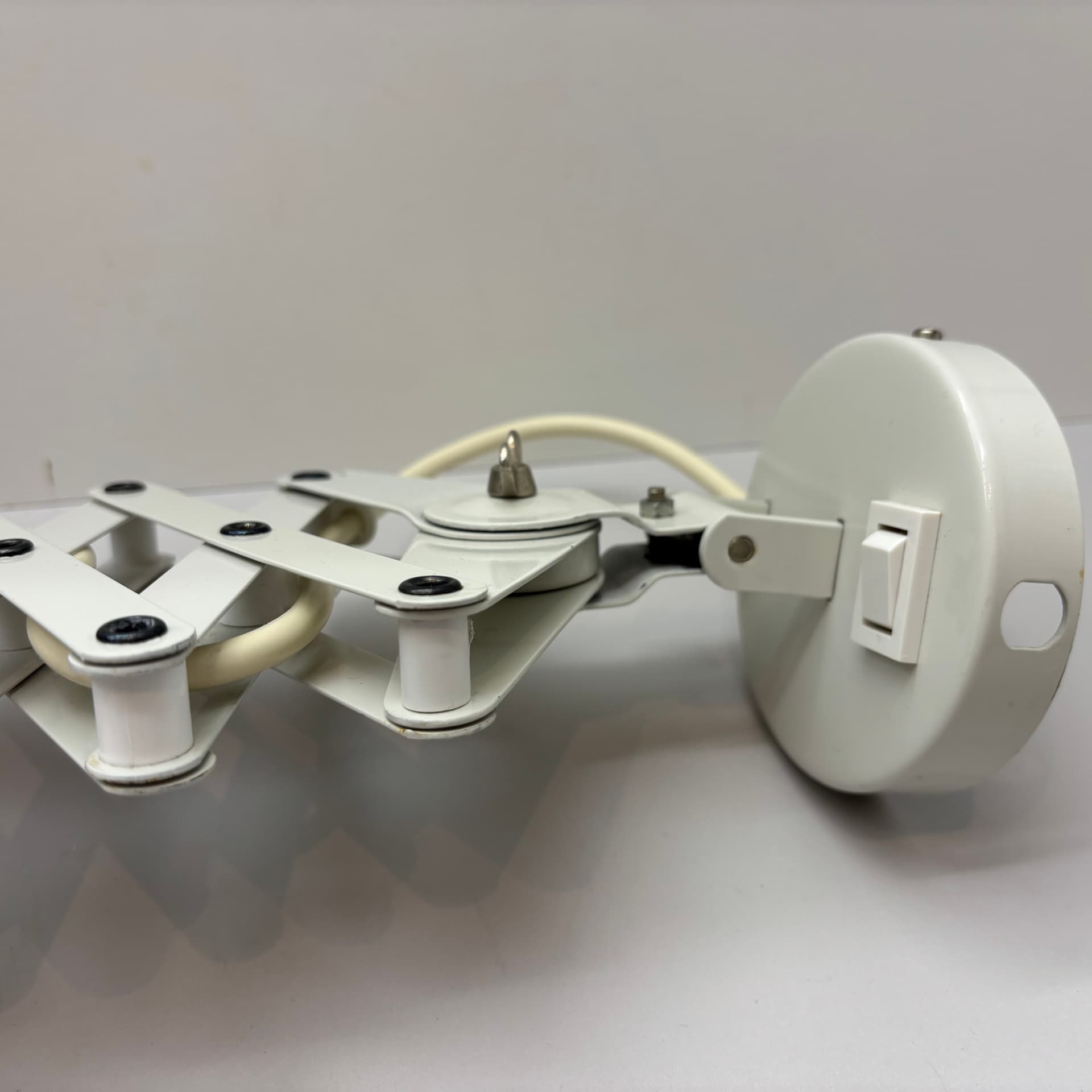 Kinkiet nożycowy, brązowy, aluminium, stal, Niemcy, lata 80. - 229220