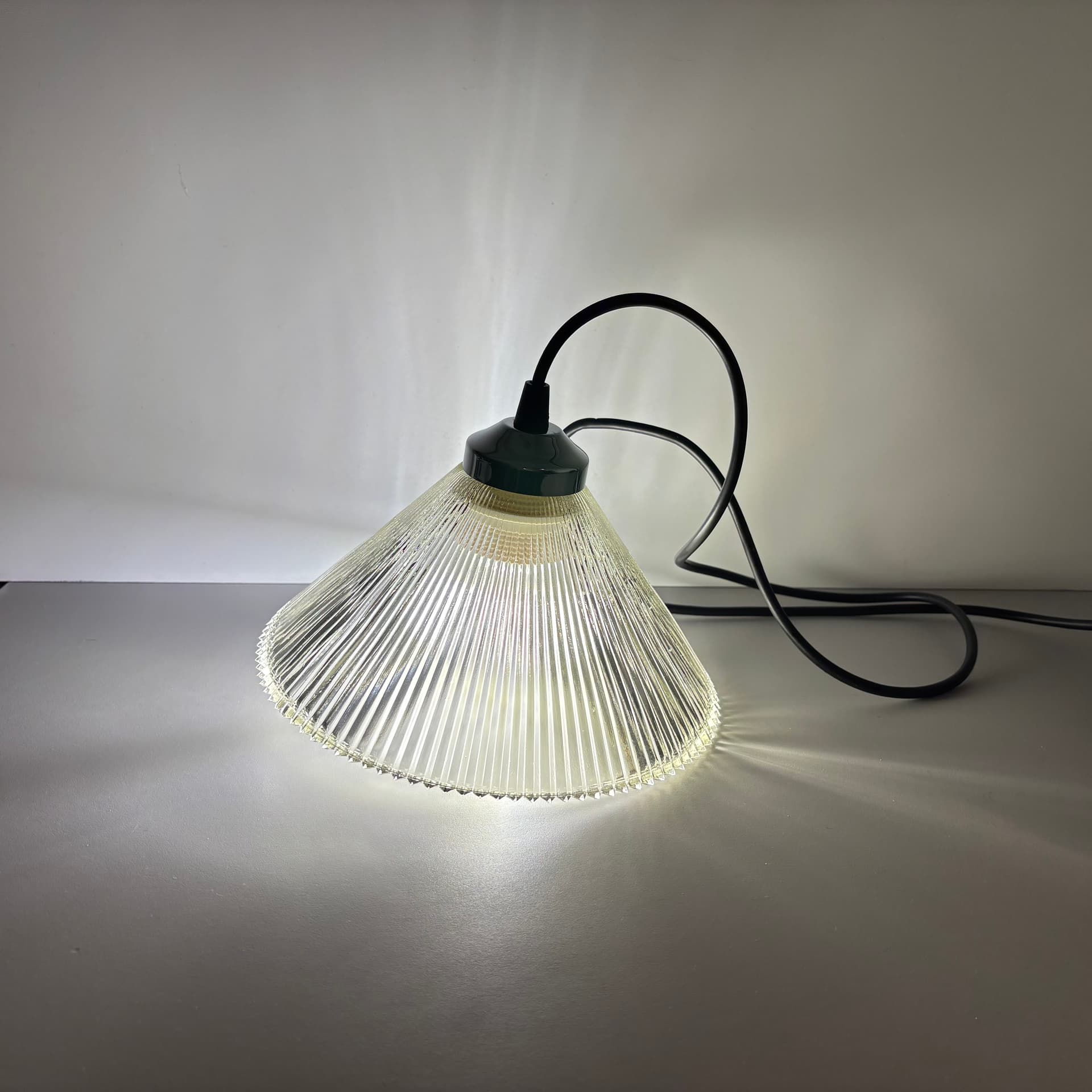 Para lamp wiszących, szkło transparentne, stal chromowana, Niemcy, lata 80. - 229242