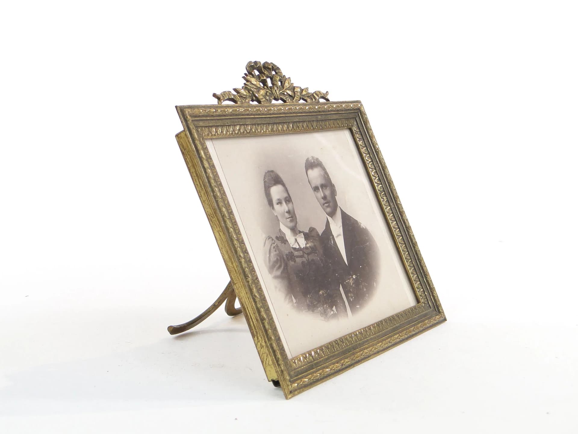 Photo Frame, Napoleon III, golden, bronze, France, 19th c. - 16878