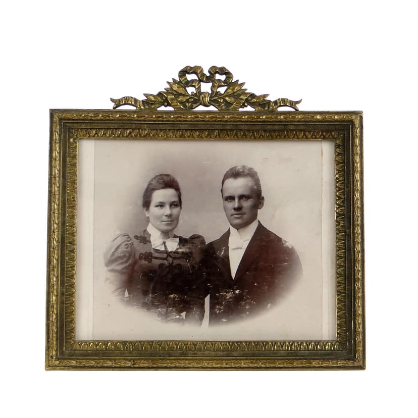 Photo Frame, Napoleon III, golden, bronze, France, 19th c.