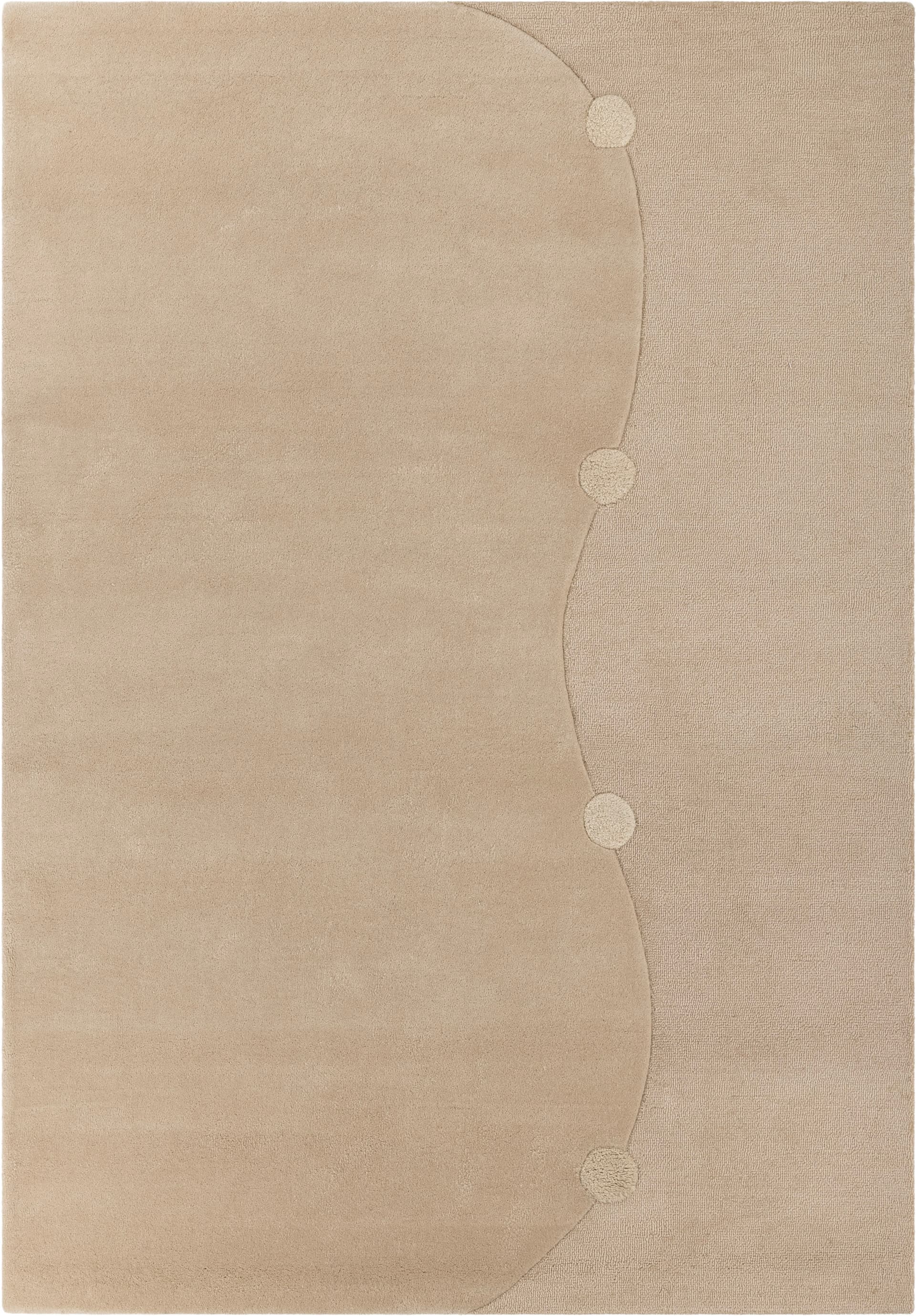 Dywan Gdynia Ecru 160x230 cm, proj. M. Konopacka, wełna, Carpets & More