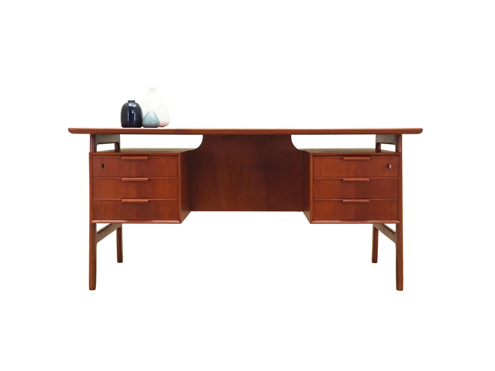 Desk model 75, teak, Omann Jun, Denmark, 1970s