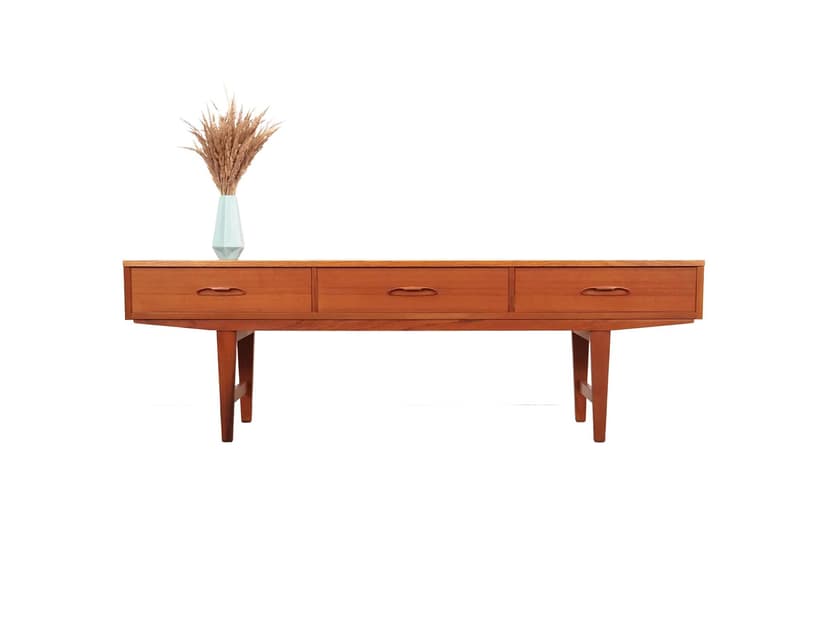 Lowboard, teak pomarańczowy, Dania, lata 60.