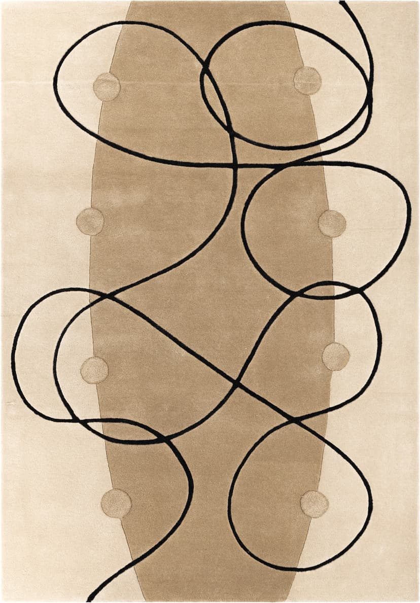 Dywan Marseille Black 160x230 cm, proj. M. Konopacka, wełna, Carpets & More