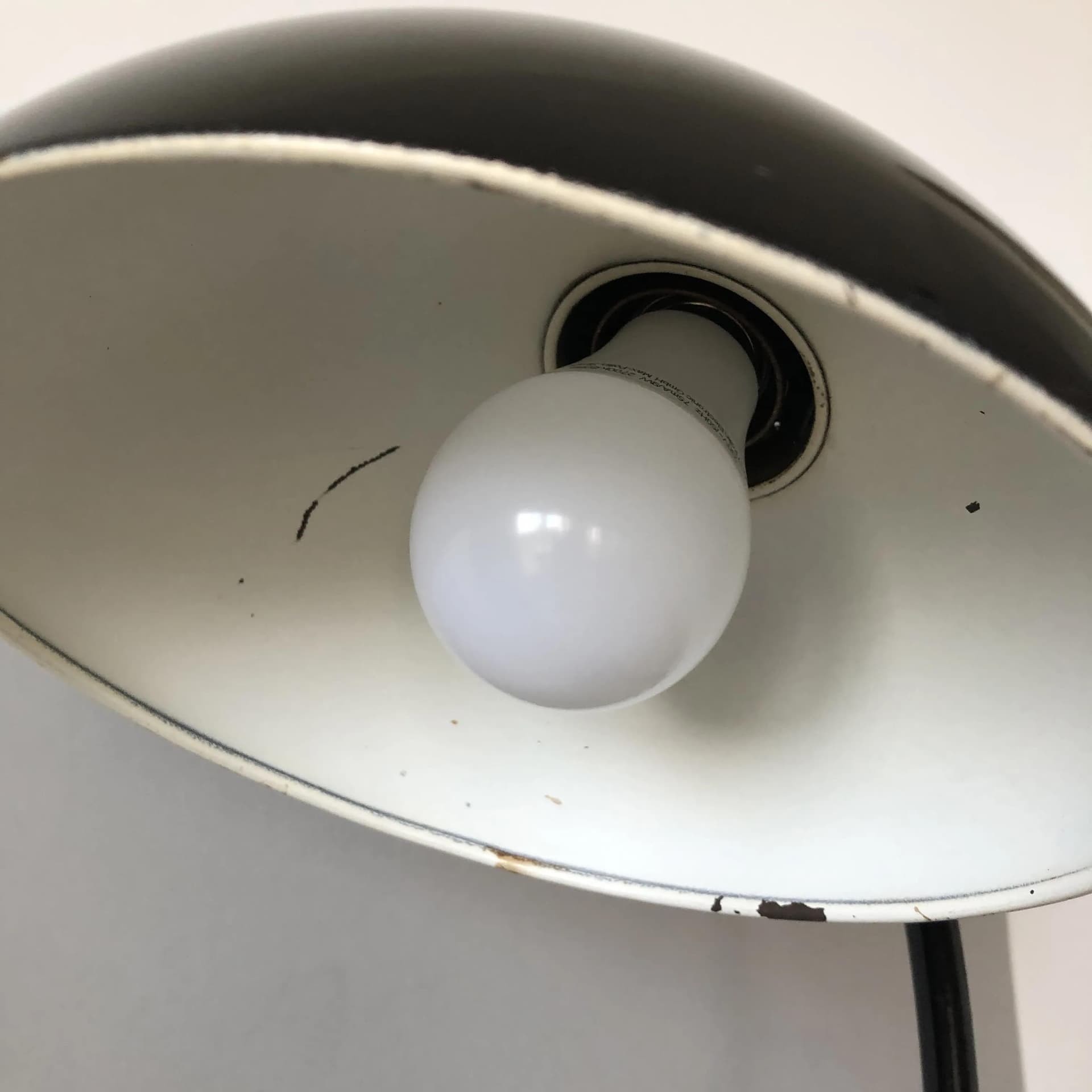 Lampa biurkowa Kaiser Idell 6556, stal czarna, proj. C. Dell, dla Fritz Hansen, Niemcy, lata 60. - 17739