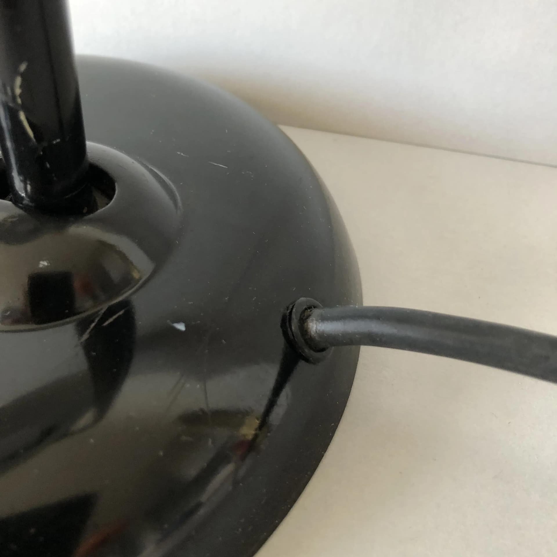 Lampa biurkowa Kaiser Idell 6556, stal czarna, proj. C. Dell, dla Fritz Hansen, Niemcy, lata 60. - 17742