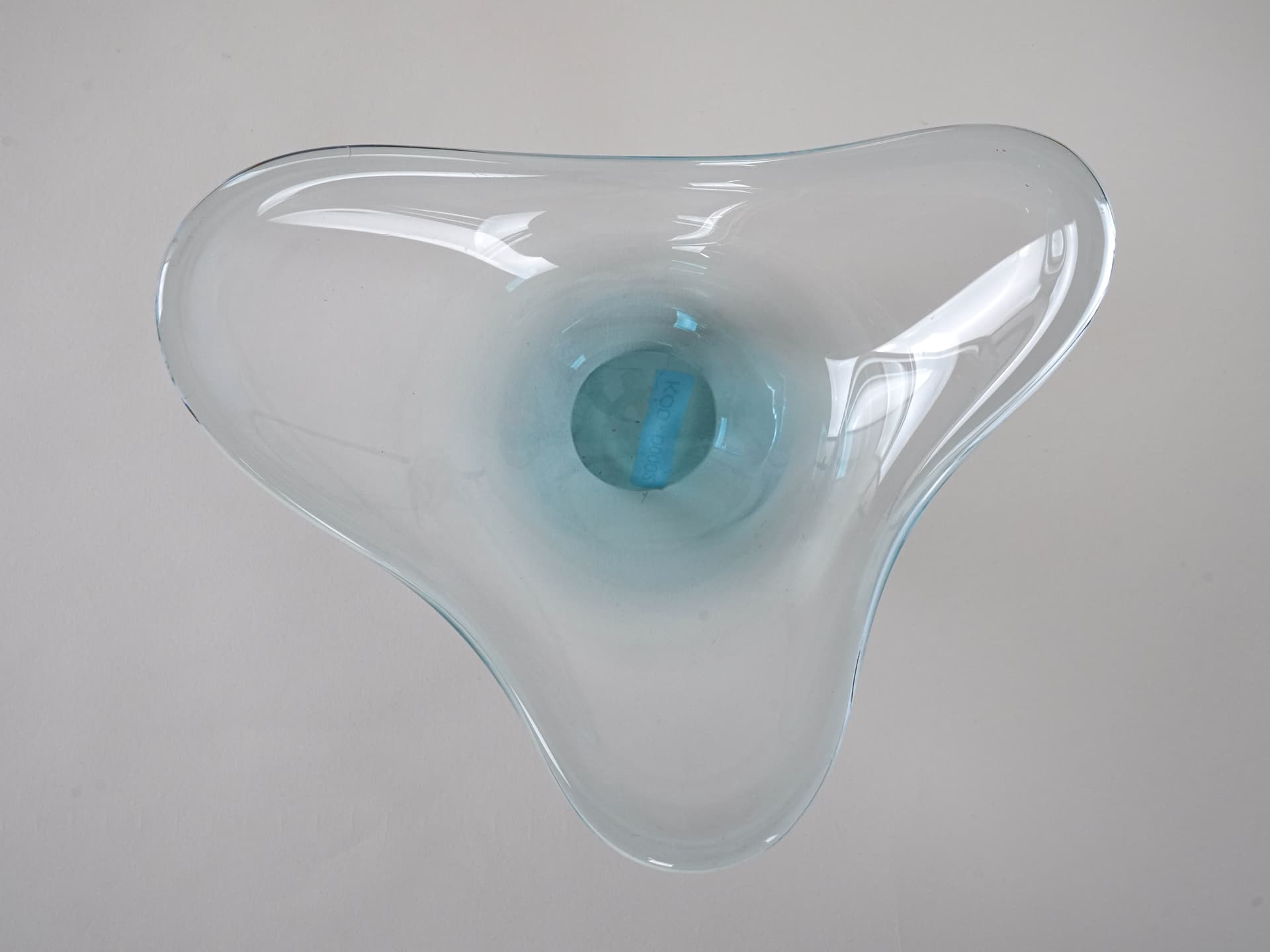 Bowl, blue glass, Holmegaard, Denmark, 1960s. - 230157