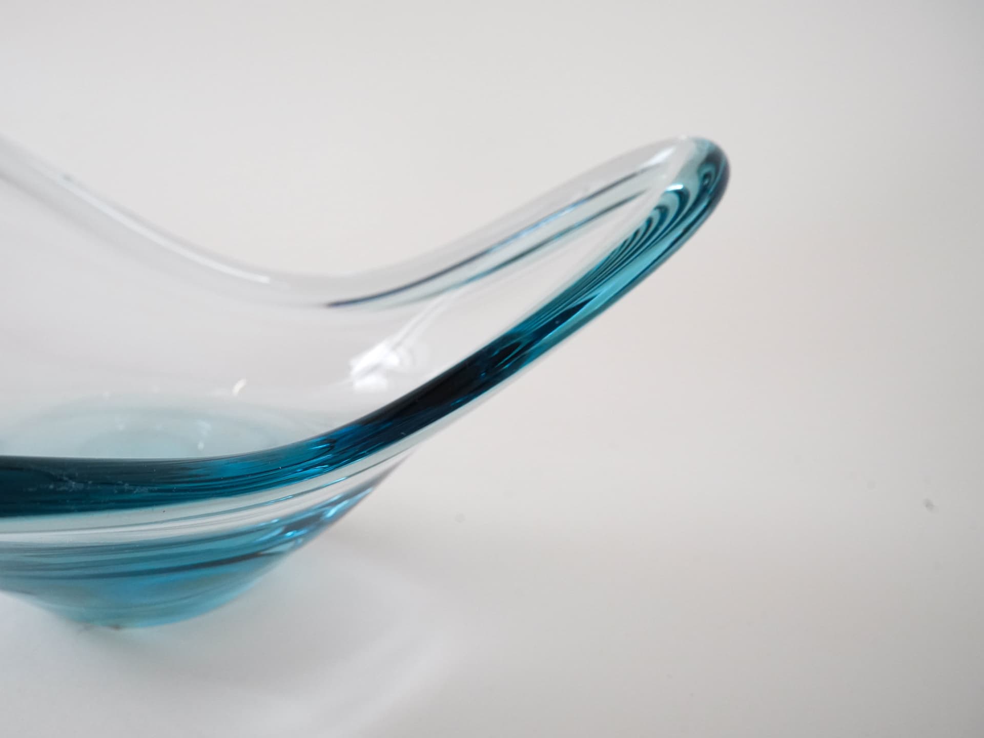 Bowl, blue glass, Holmegaard, Denmark, 1960s. - 230153