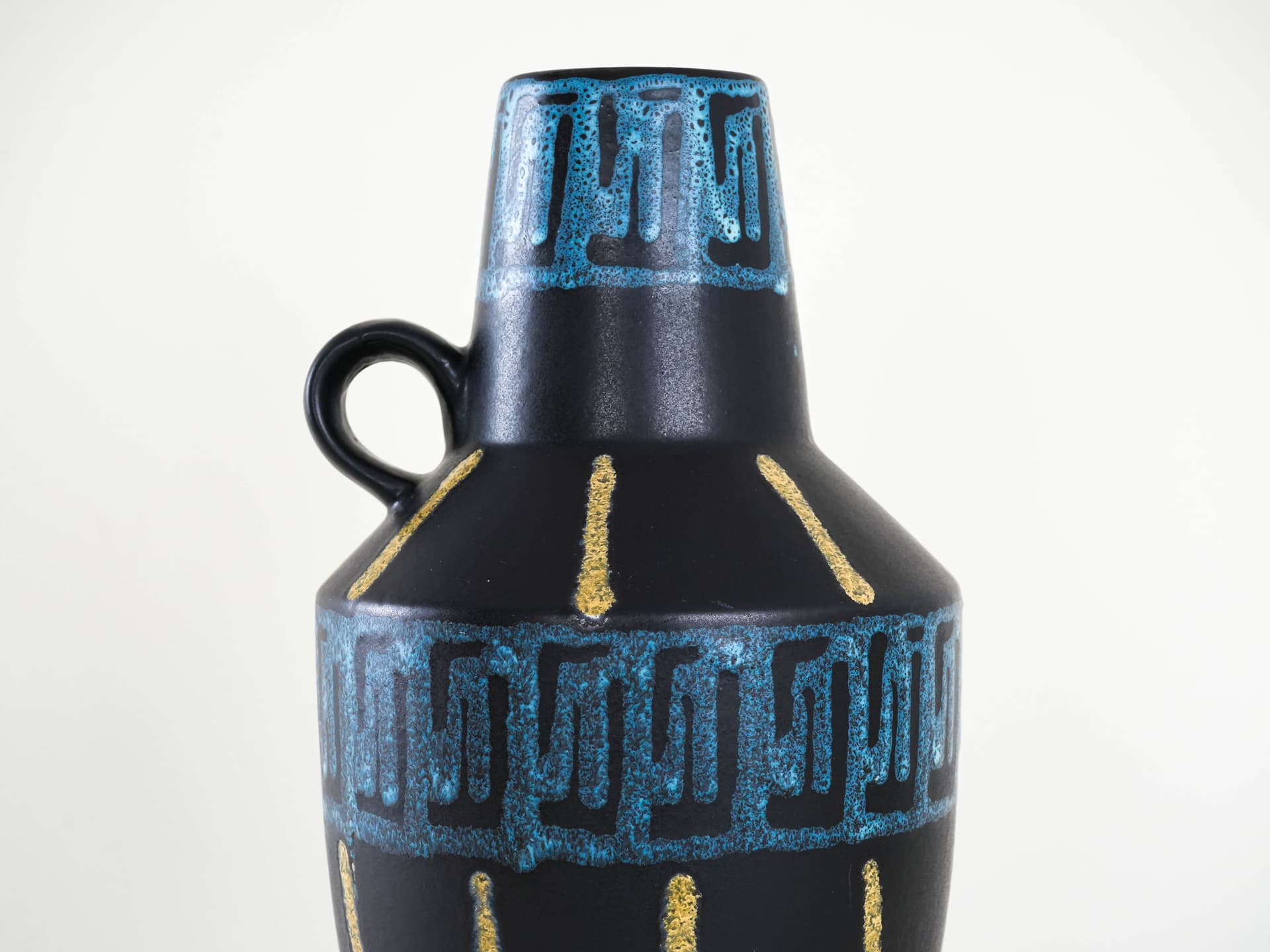 Vase, black ceramics, Germany, 1980s. - 230172