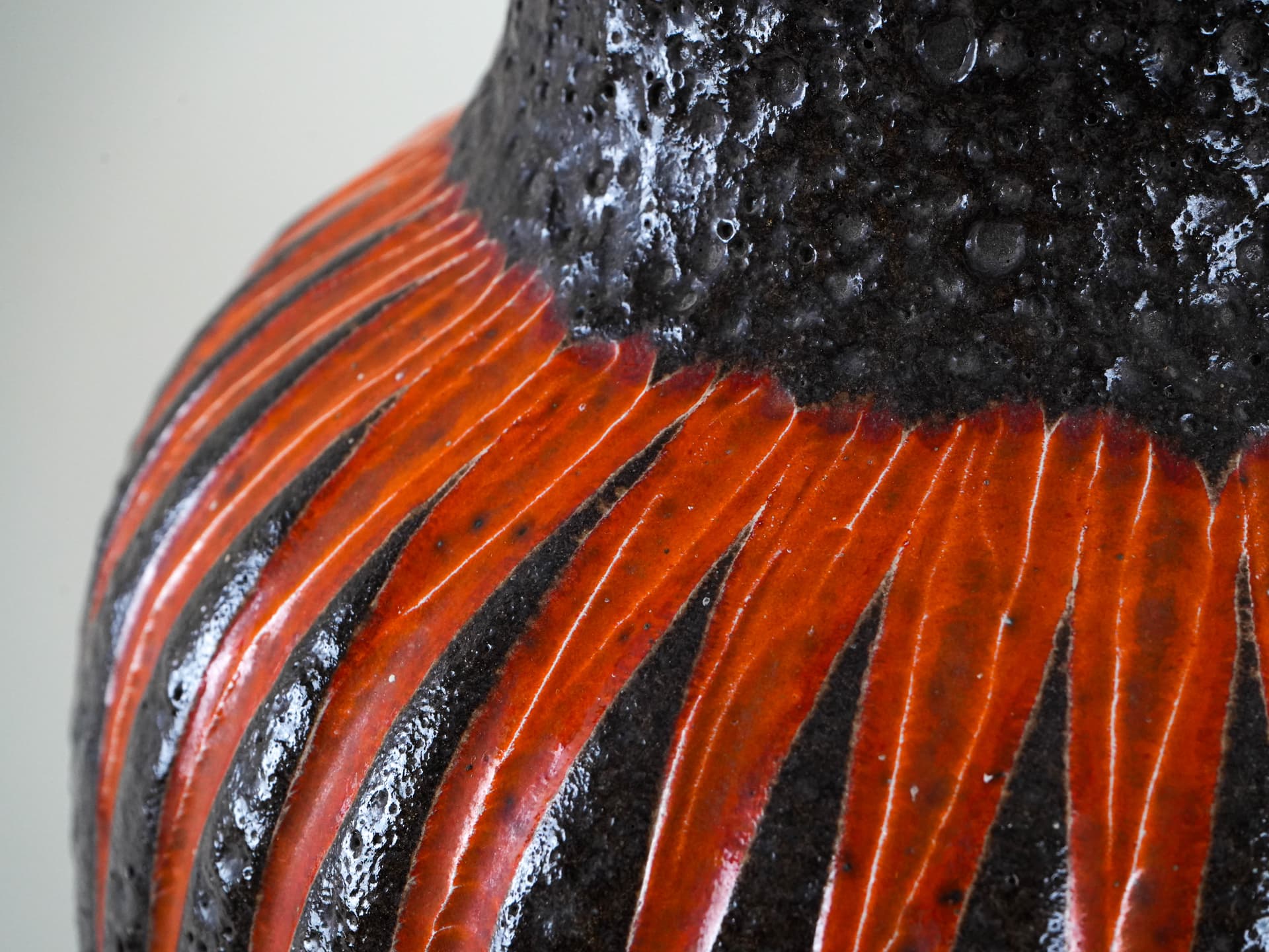 Vase Fat Lava, multicolor ceramics, Germany, 1960s. - 230180
