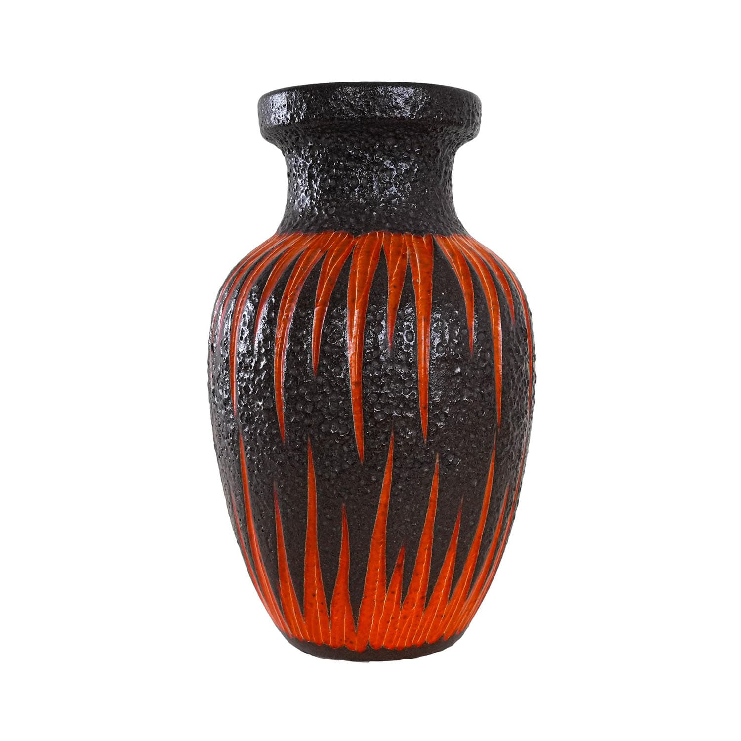 Vase Fat Lava, multicolor ceramics, Germany, 1960s.