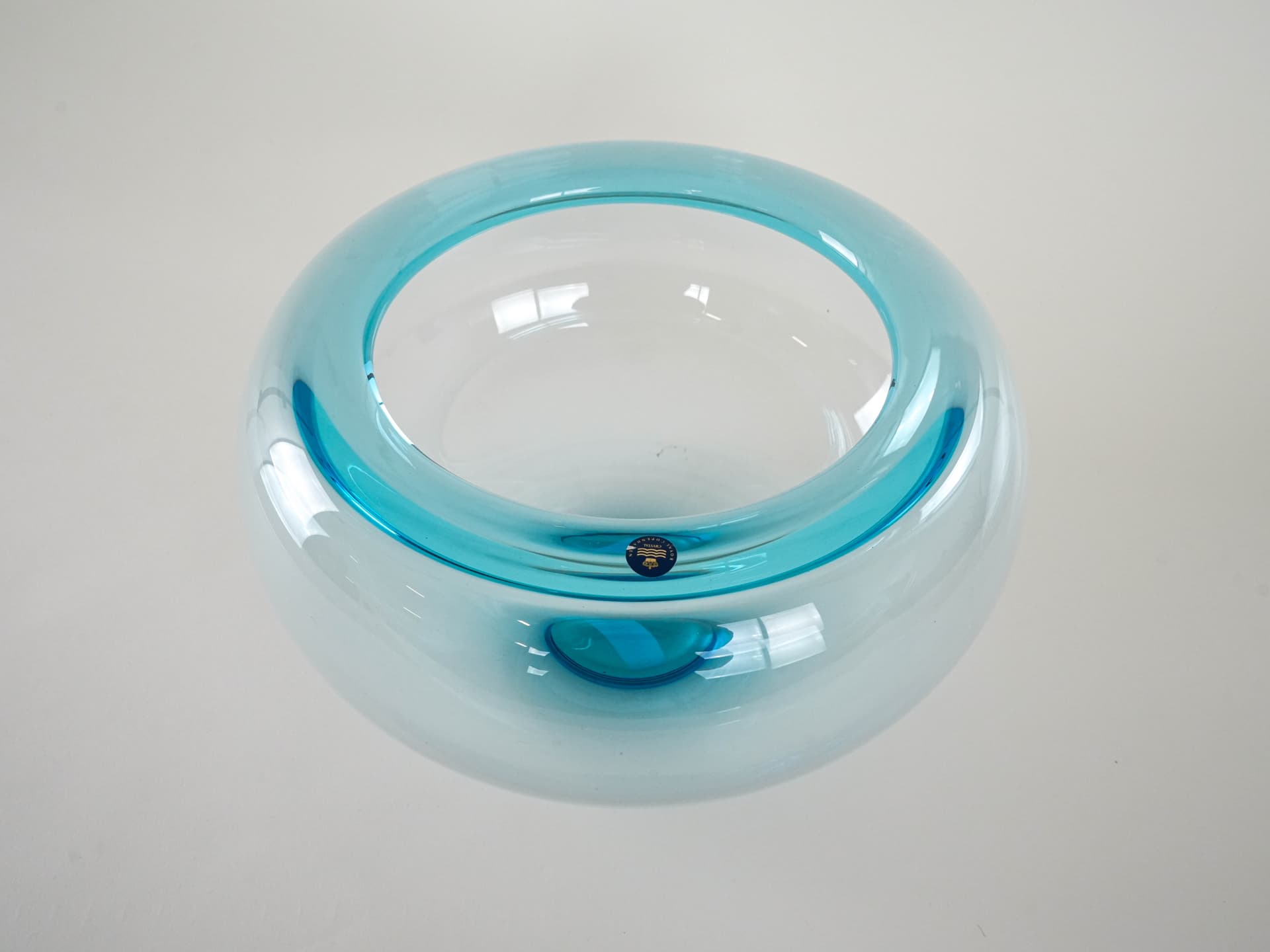 Bowl Provence, blue glass, by P. Lütken, Royal Copenhagen, Denmark, 1950s. - 230187