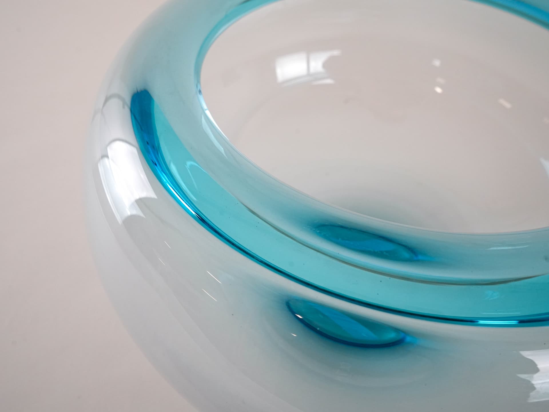 Bowl Provence, blue glass, by P. Lütken, Royal Copenhagen, Denmark, 1950s. - 230192