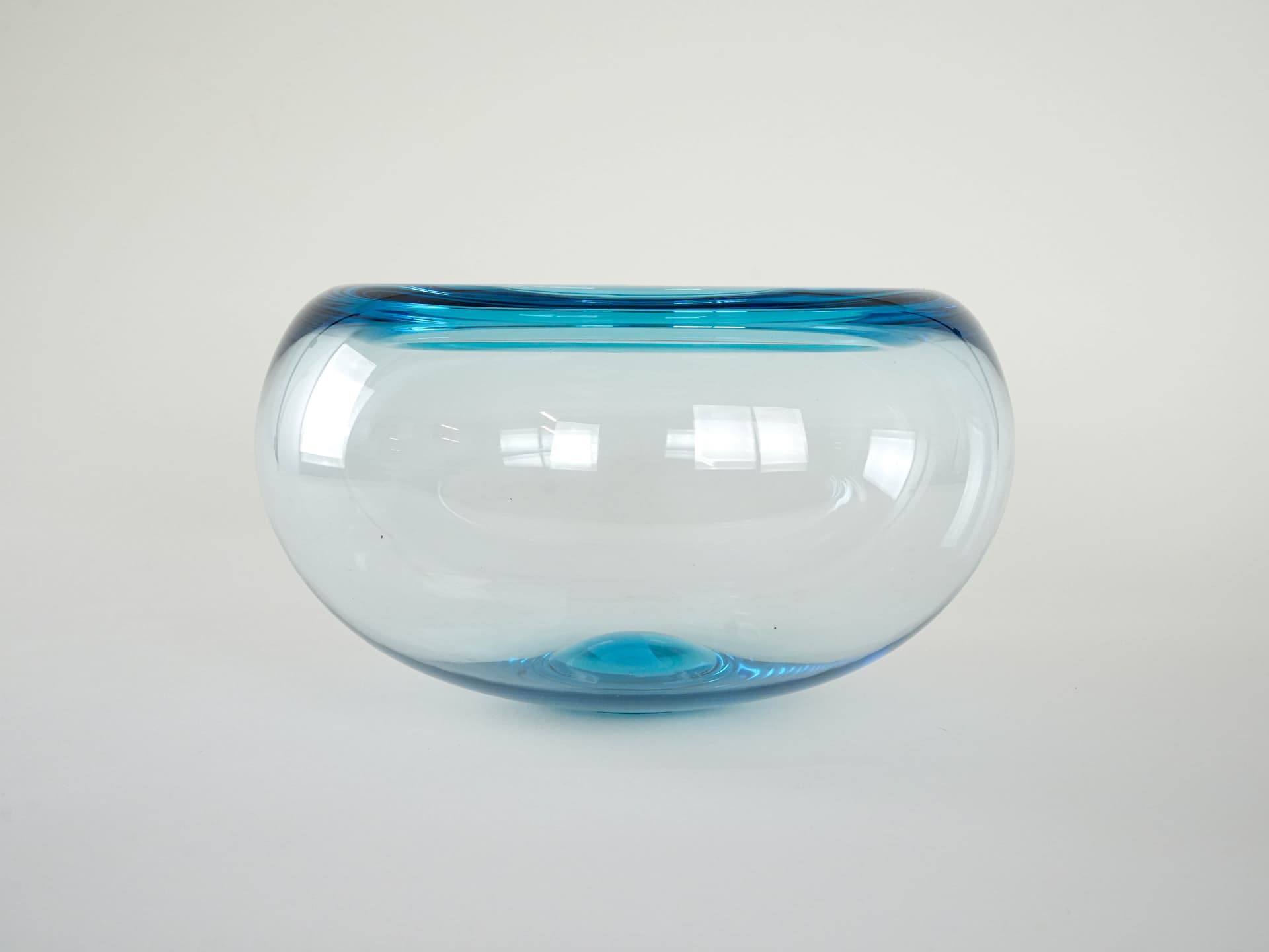 Bowl Provence, blue glass, by P. Lütken, Royal Copenhagen, Denmark, 1950s. - 230191