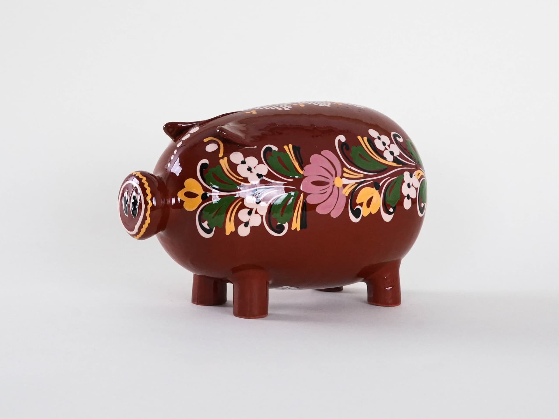 Skarbonka świnka, brąz, ceramika, Dania, lata 70. - 230304