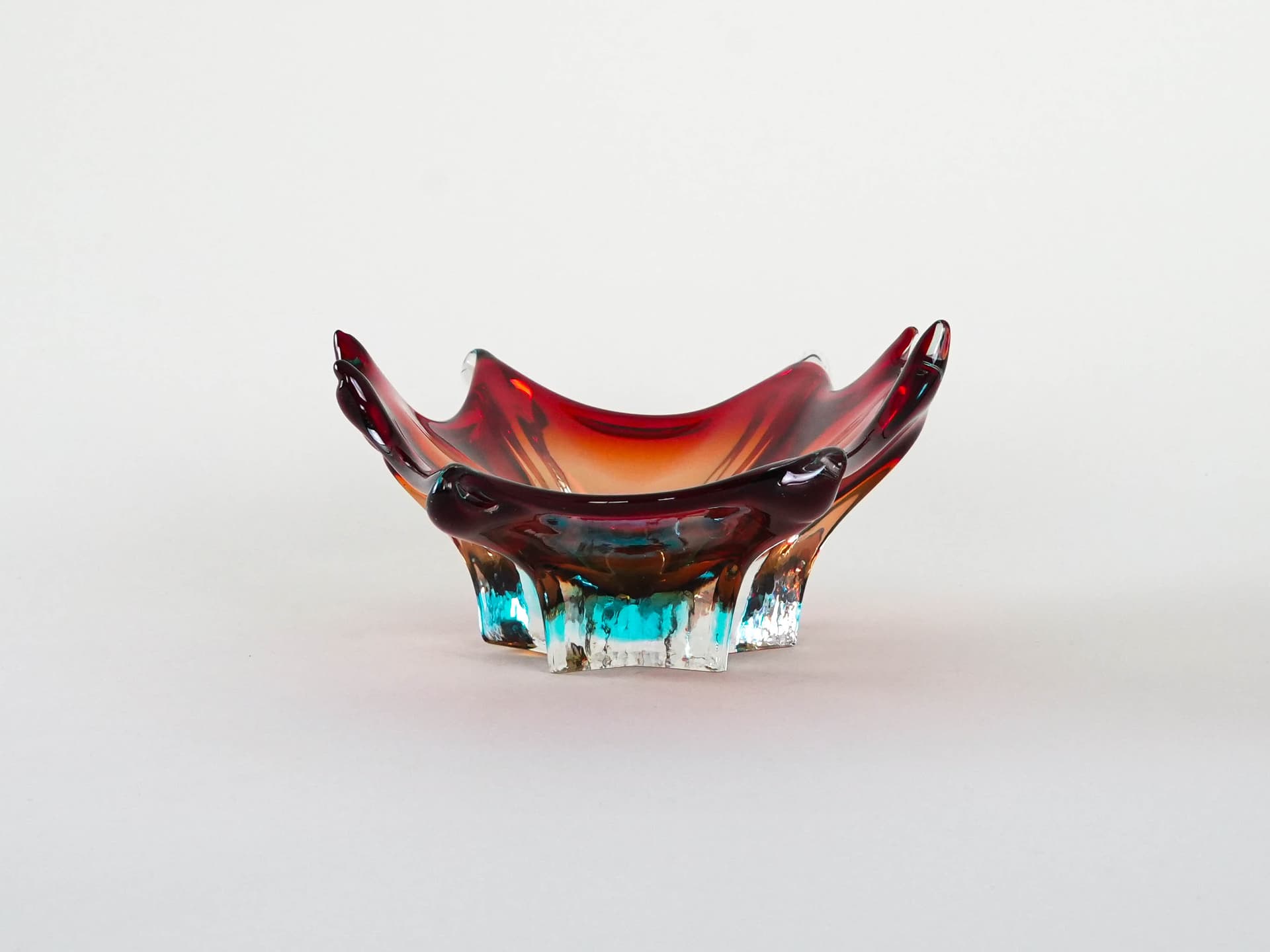 Patera Murano, multikolor, szkło, Włochy, lata 70. - 230321