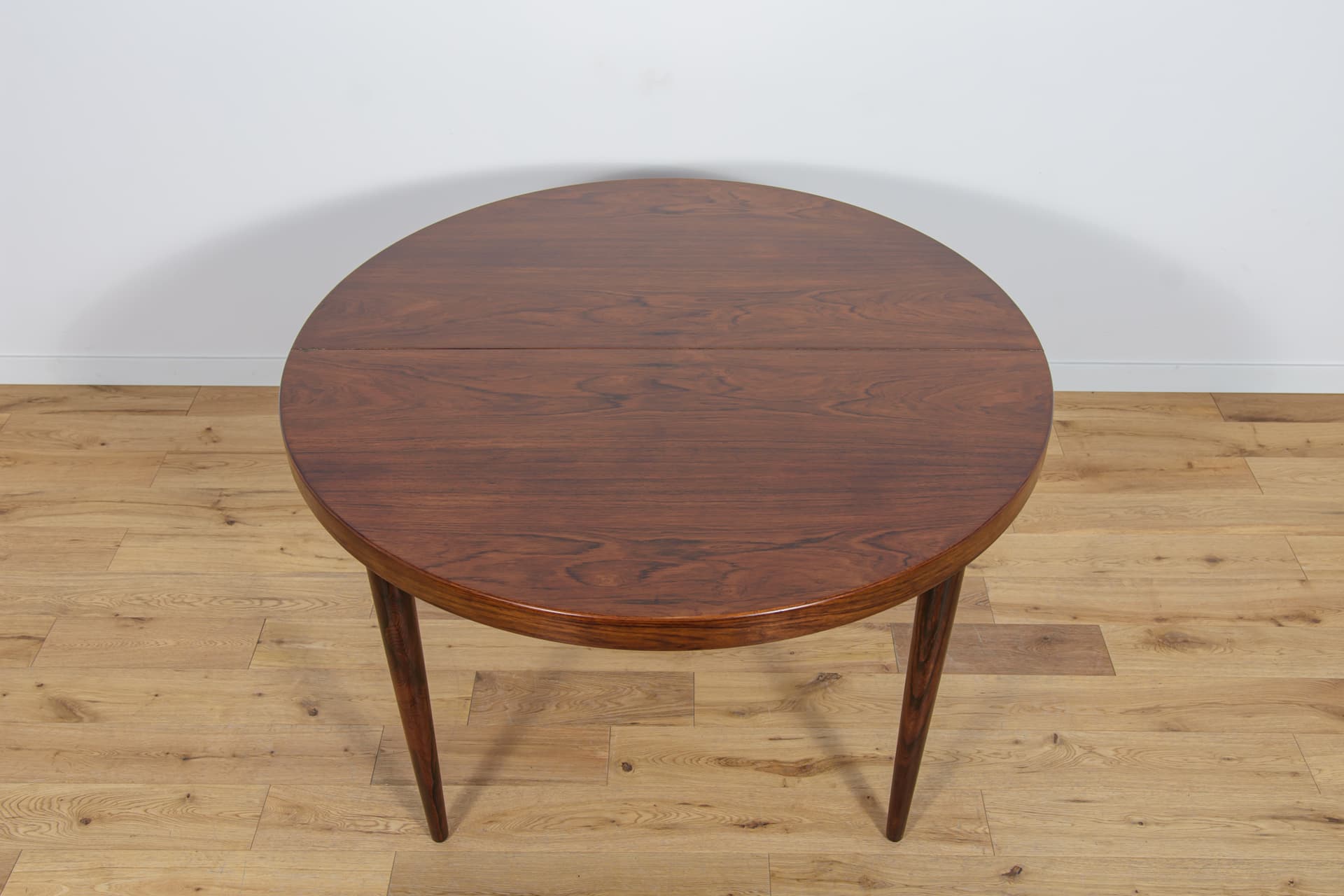 Stół jadalniany, palisander brązowy, proj. K. Kristiansen, Feldballes Møbelfabrik, Dania, lata 60. - 230338