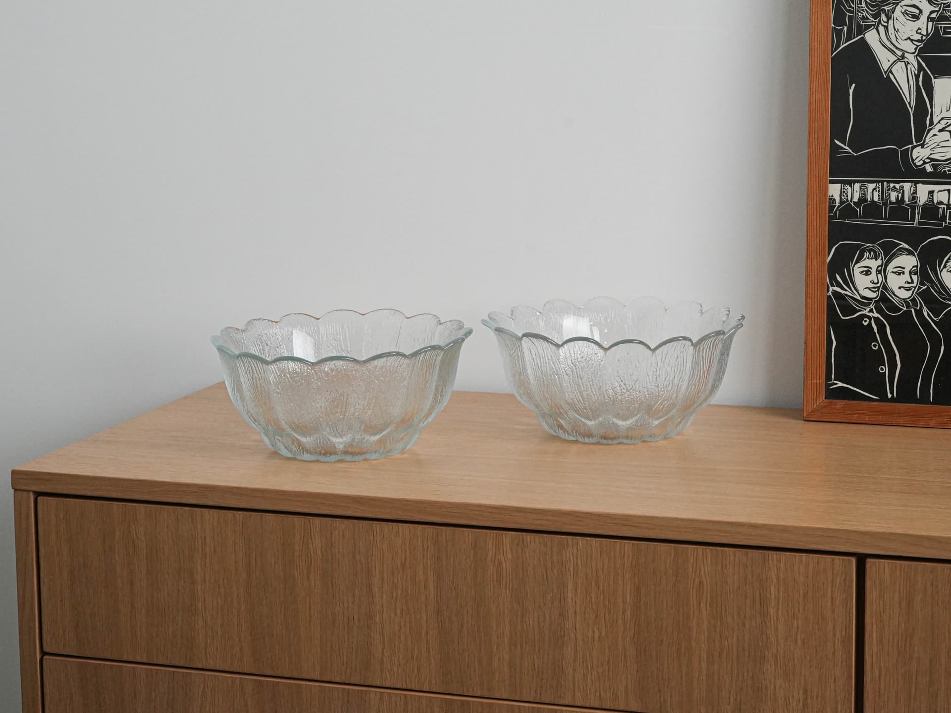 Misa dekoracyjna, szkło transparentne, Holmegaard, Dania, lata 70. - 230359