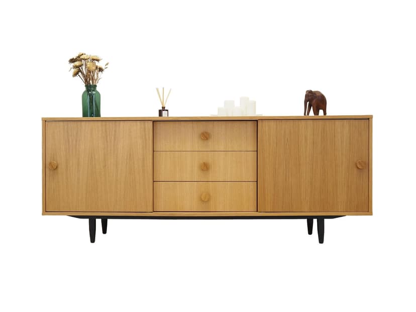 Sideboard skandynawski, dąb żółty, Dania, lata 90.