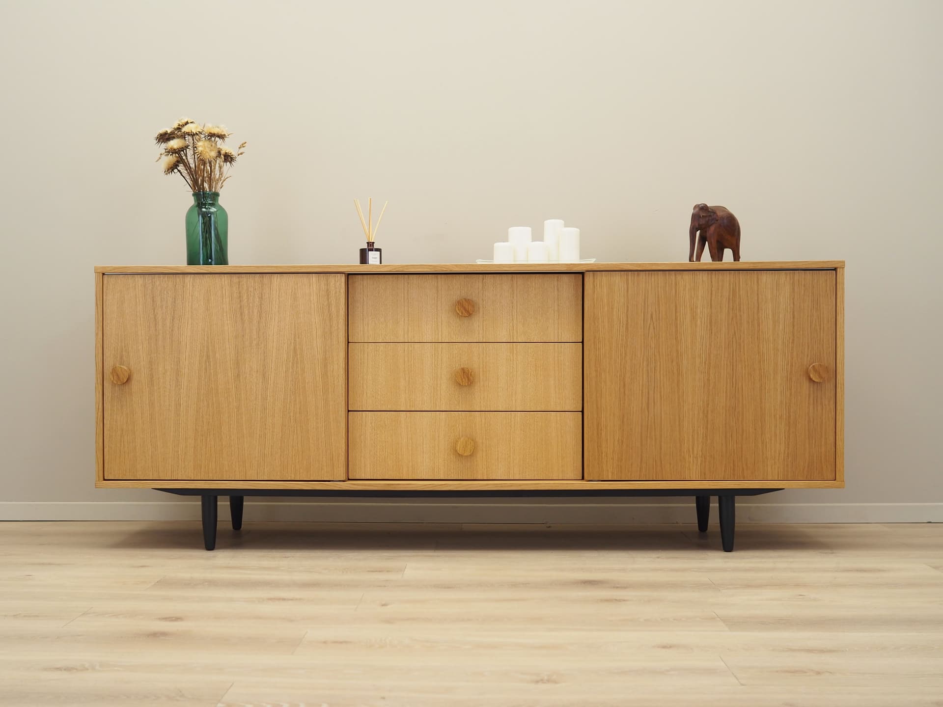 Sideboard skandynawski, dąb żółty, Dania, lata 90. - 77477