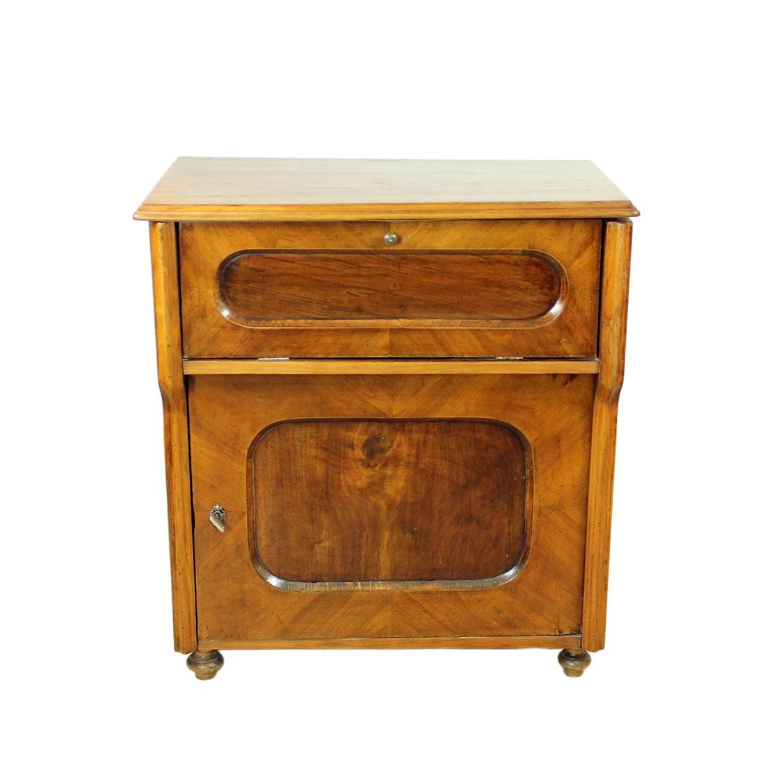 Sekretarzyk Art Deco, brązowy, dąb, Czechosłowacja, lata 20.