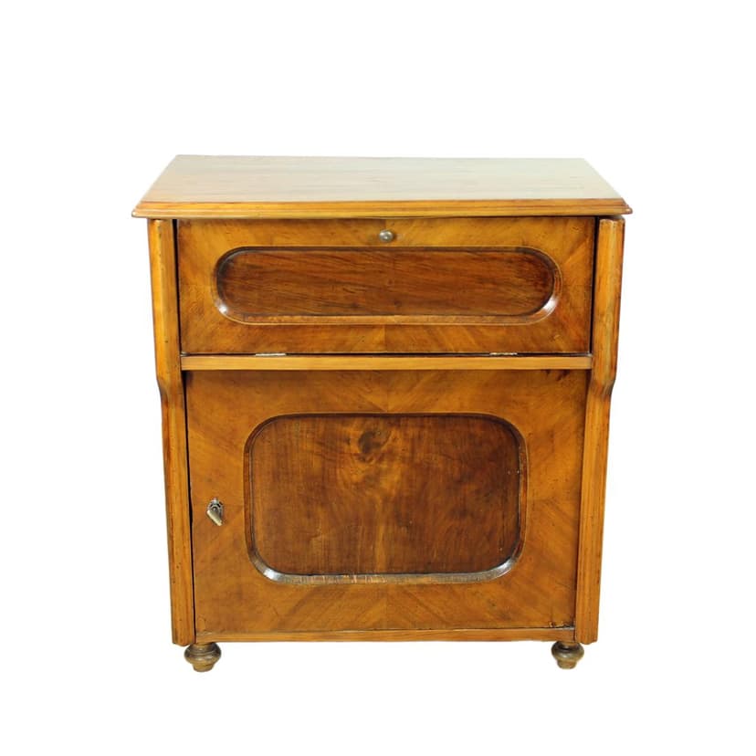 Sekretarzyk Art Deco, brązowy, dąb, Czechosłowacja, lata 20.