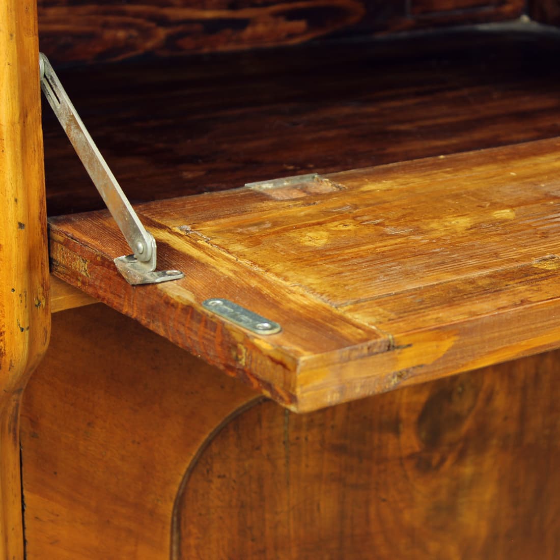 Sekretarzyk Art Deco, brązowy, dąb, Czechosłowacja, lata 20. - 230424