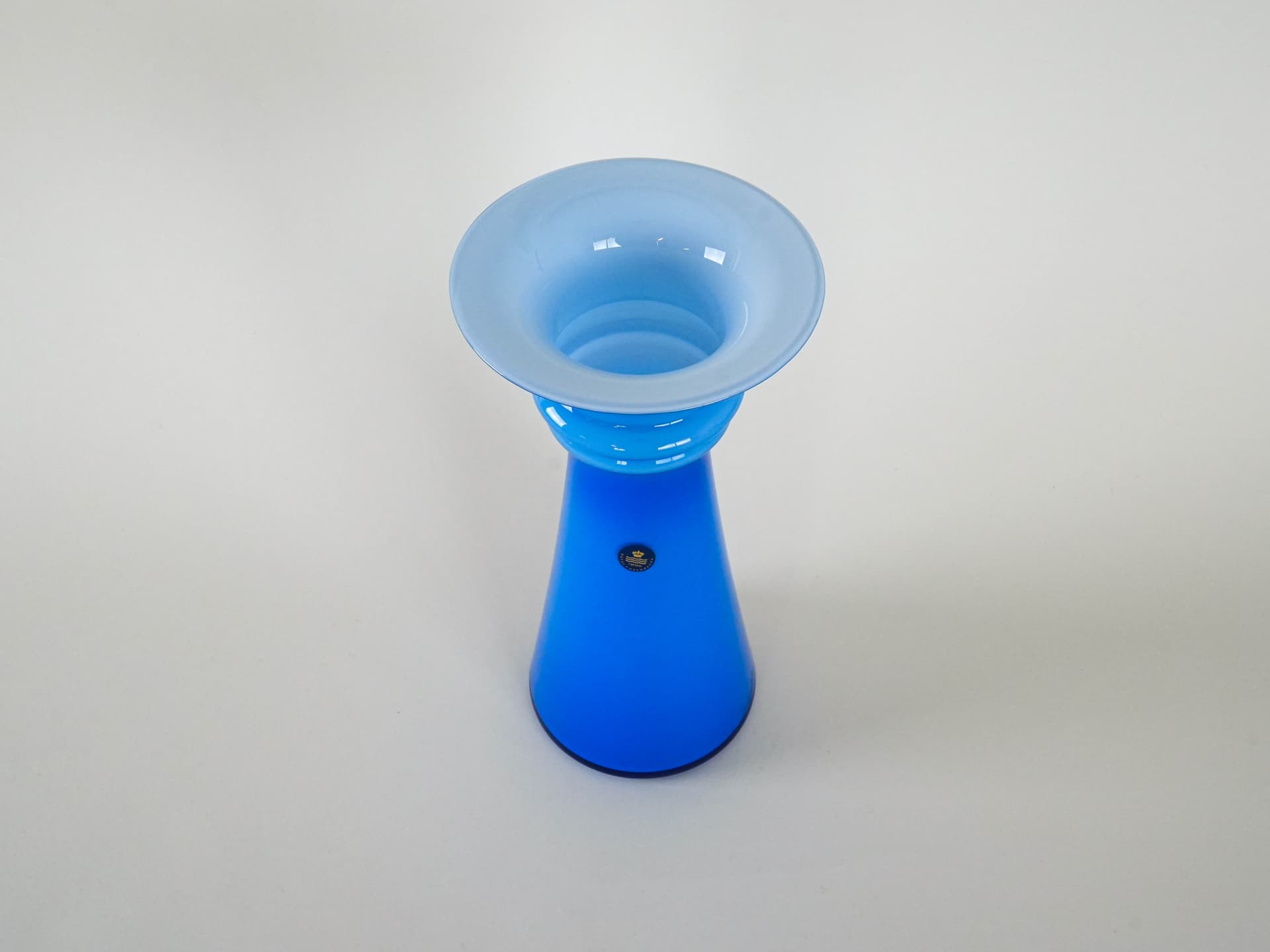 Vase, cobalt blue glass, by M. Bang, Royal Copenhagen, Denmark, 1980s. - 230556