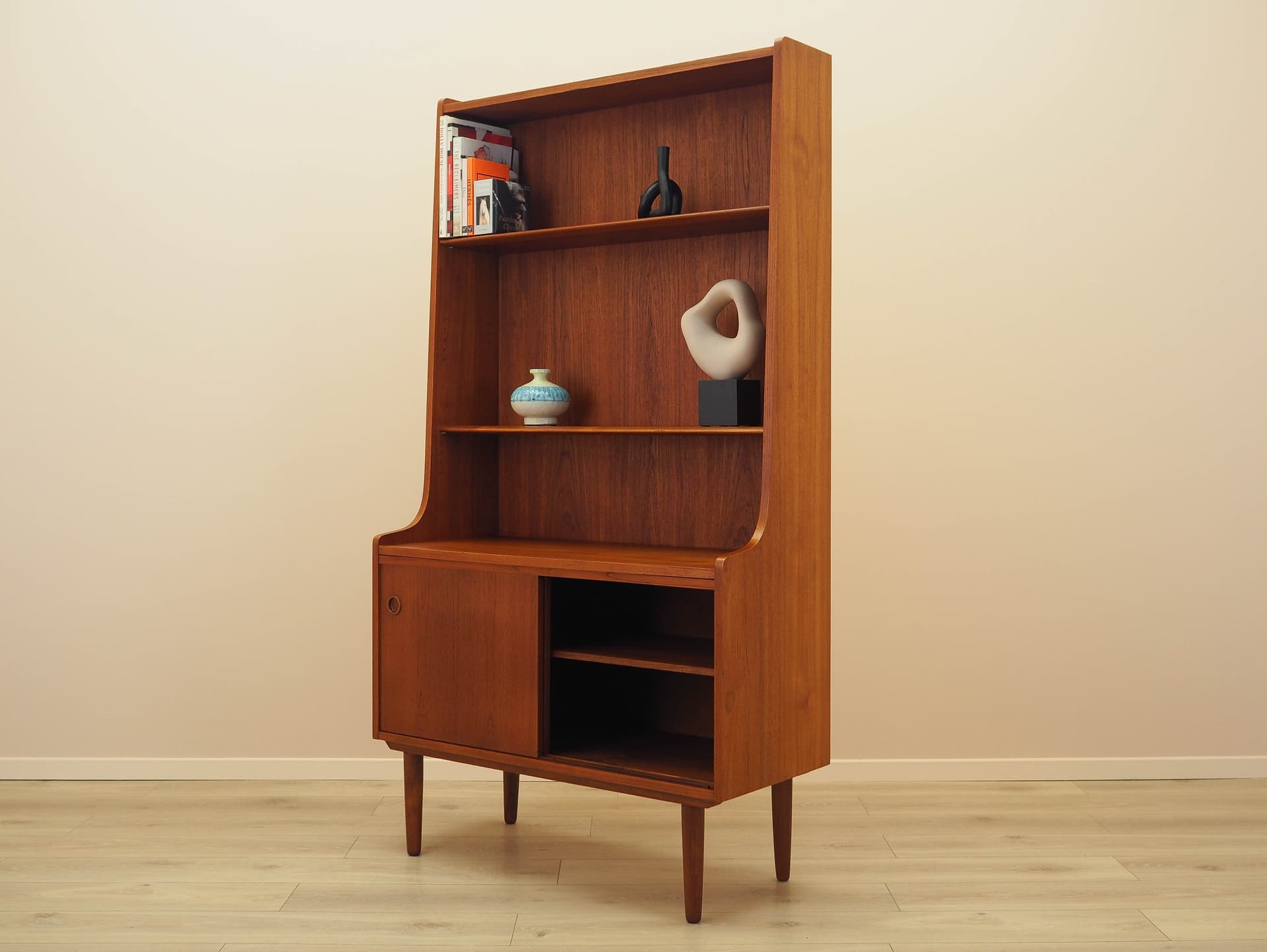 Bookcase, brown teak, by J. Sorth, Denmark, 1970s. - 230616