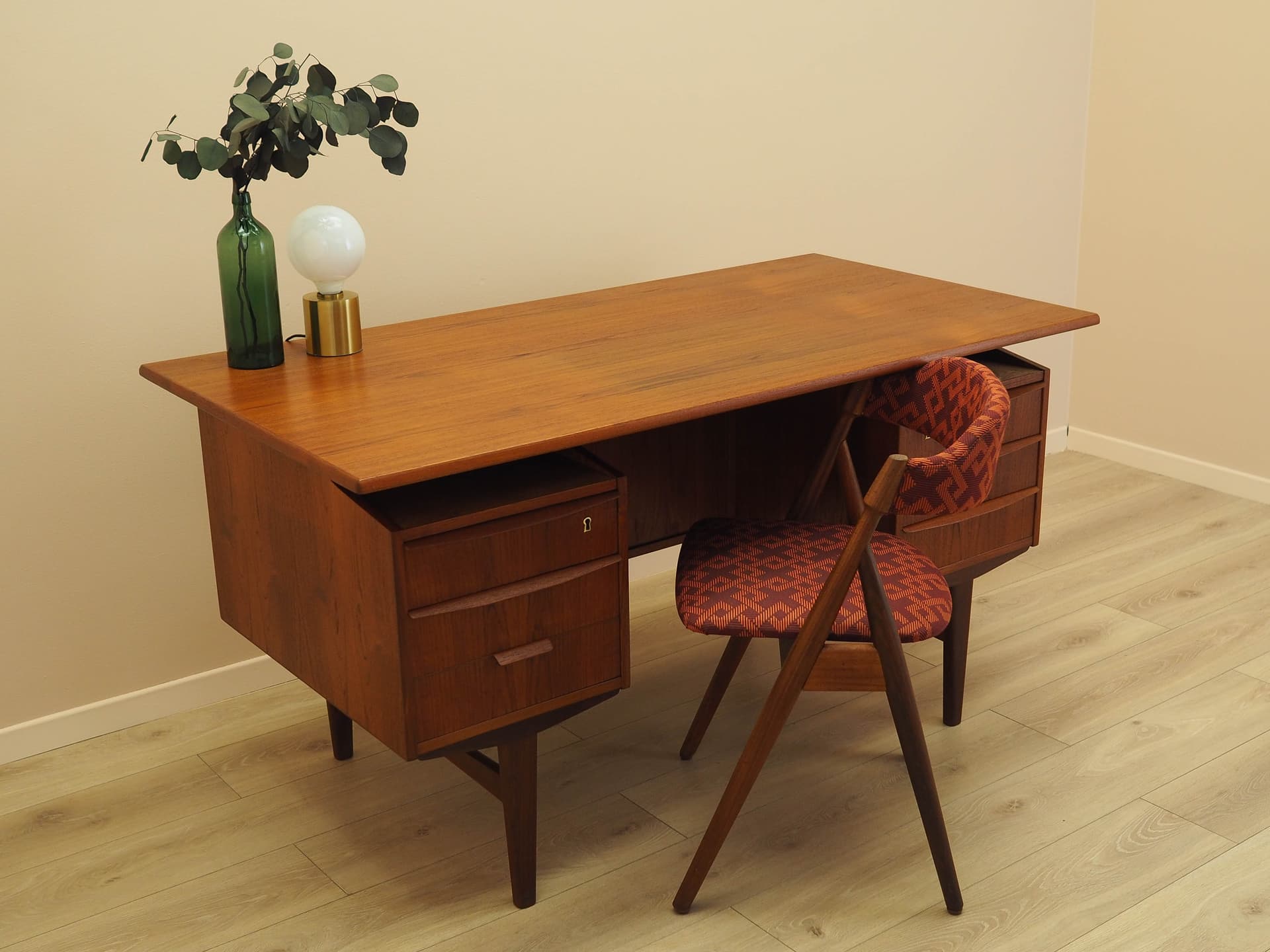 Krzesło, multikolor, teak, tkanina, Dania, lata 60. - 230668