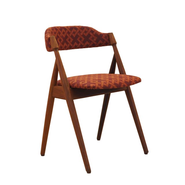 Krzesło, multikolor, teak, tkanina, Dania, lata 60. - WYMIARY