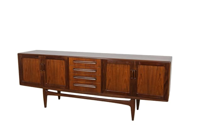 Sideboard, brown teak, by V. Wilkins, United Kingdom, 1960s. - DIMENSION